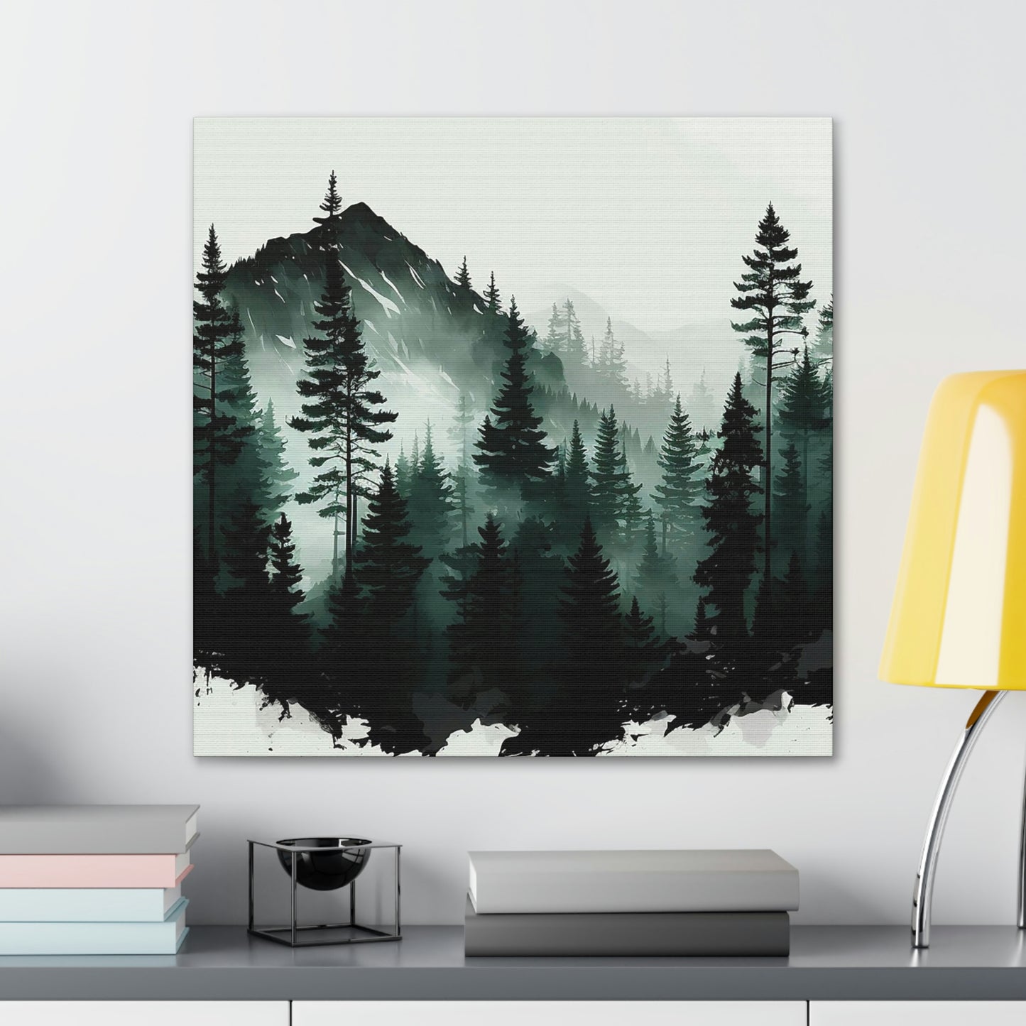 Misty Mountain Watercolor