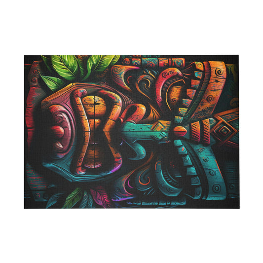 Two Face Tiki Puzzle (96, 252, 500, 1000-Piece)