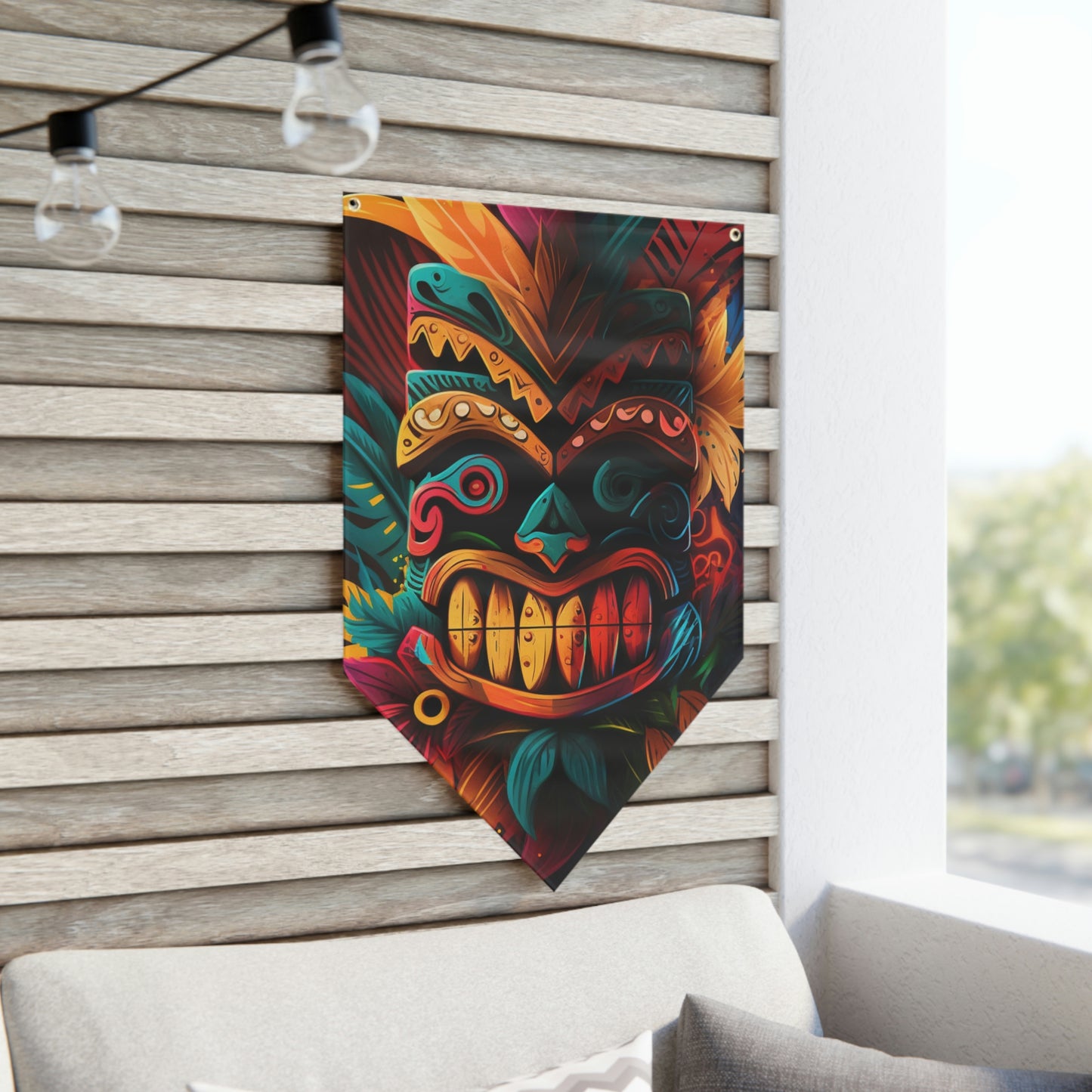 Feathered Tiki Pennant Banner