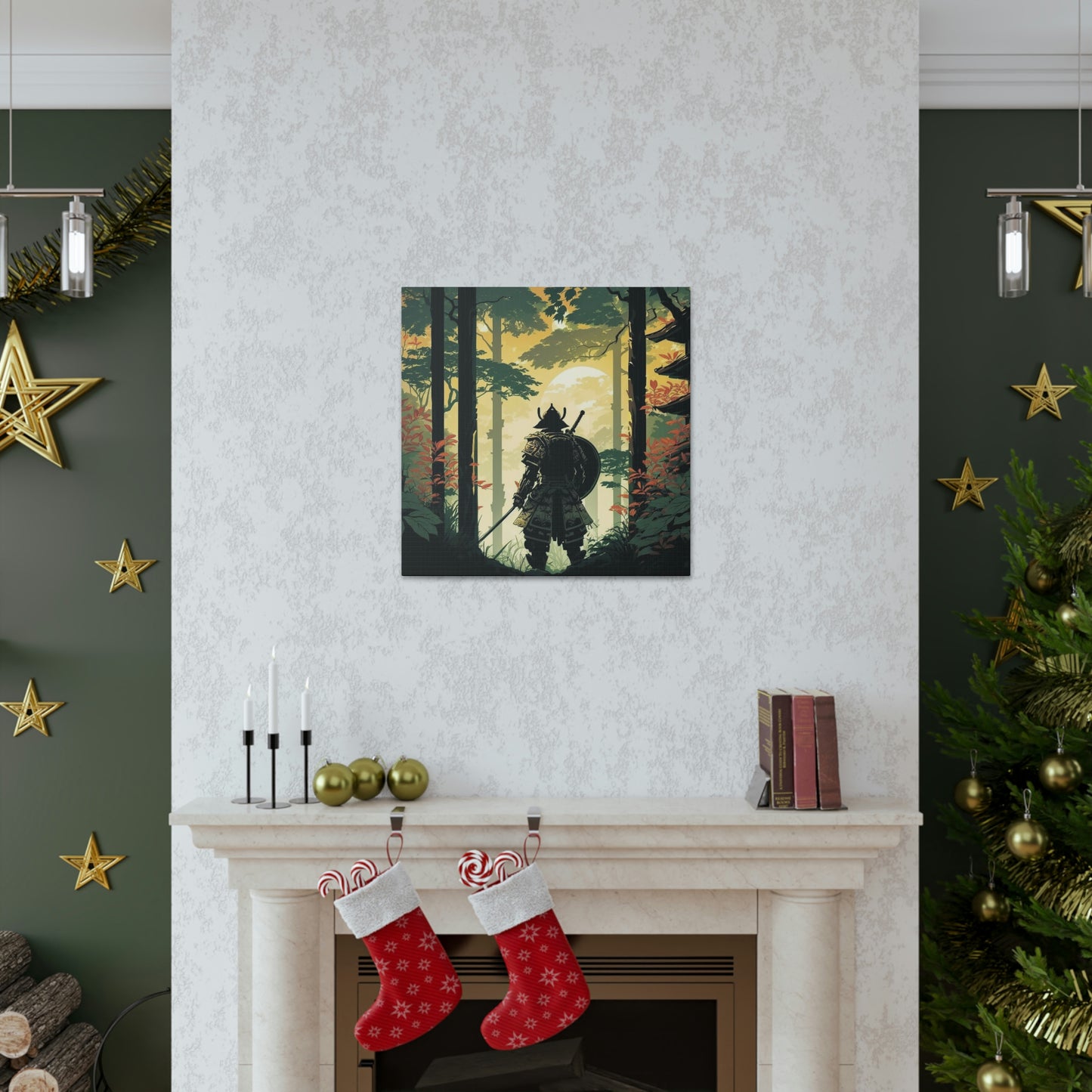 Temple Samurai Canvas Gallery Wraps