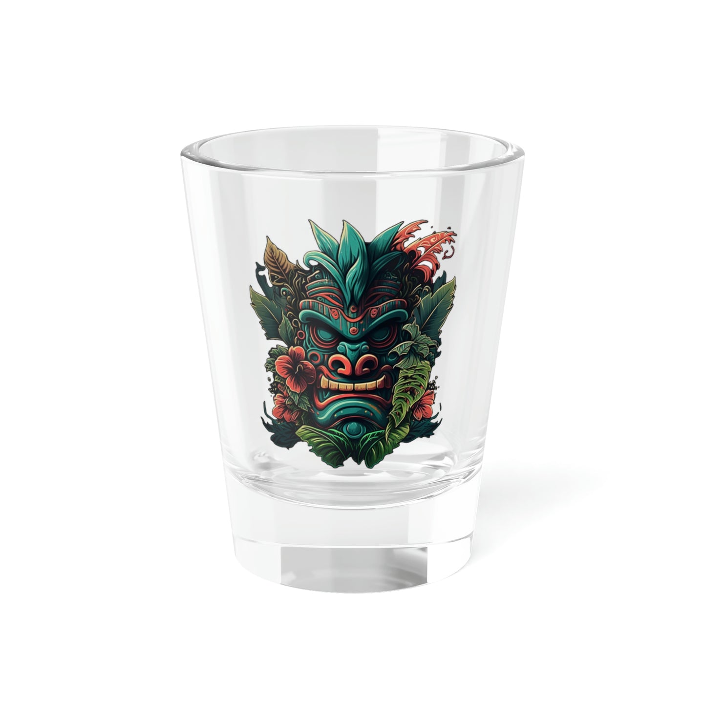 Green Tiki Shot Glass, 1.5oz