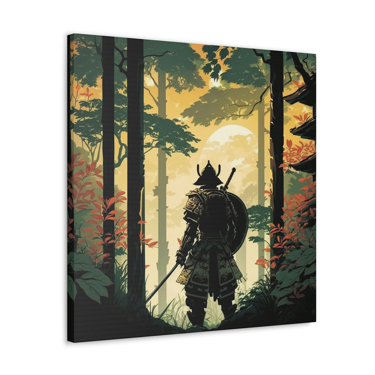 Temple Samurai Canvas Gallery Wraps