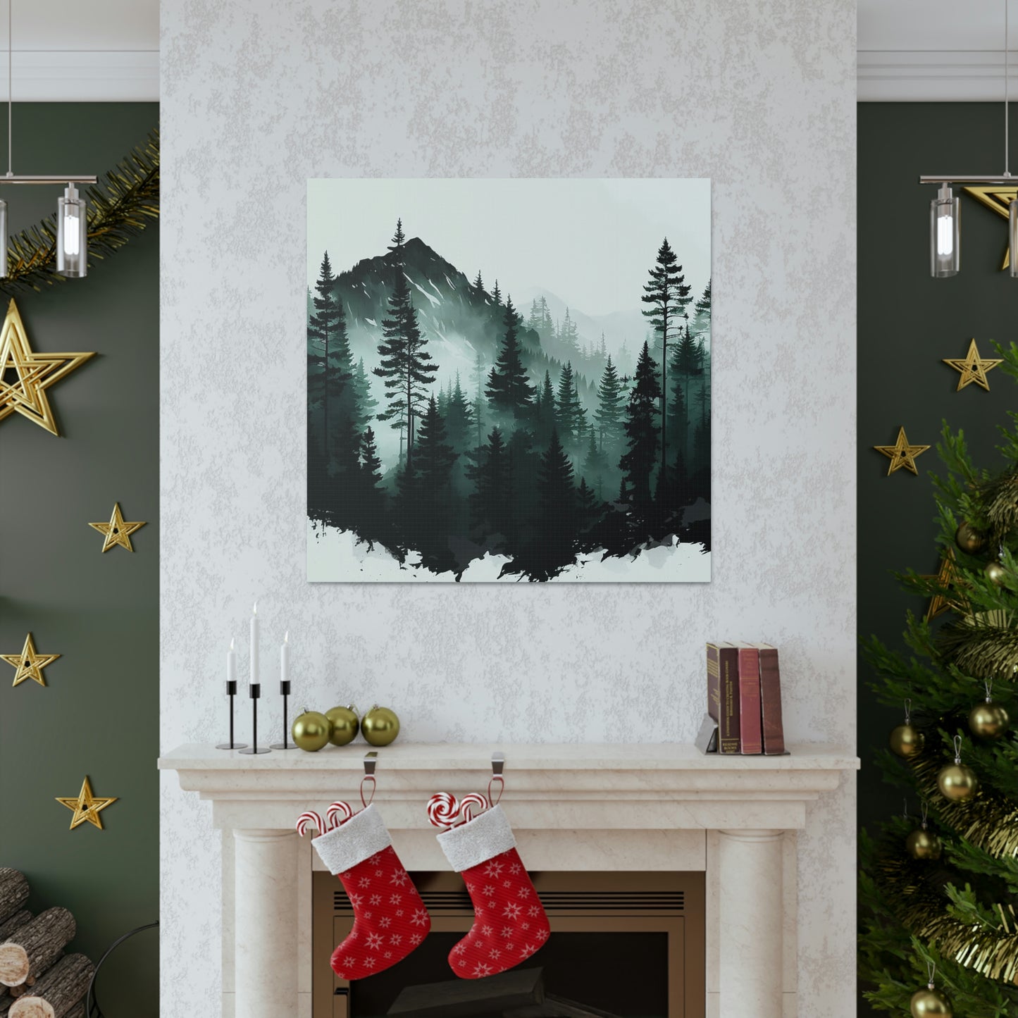 Misty Mountain Watercolor
