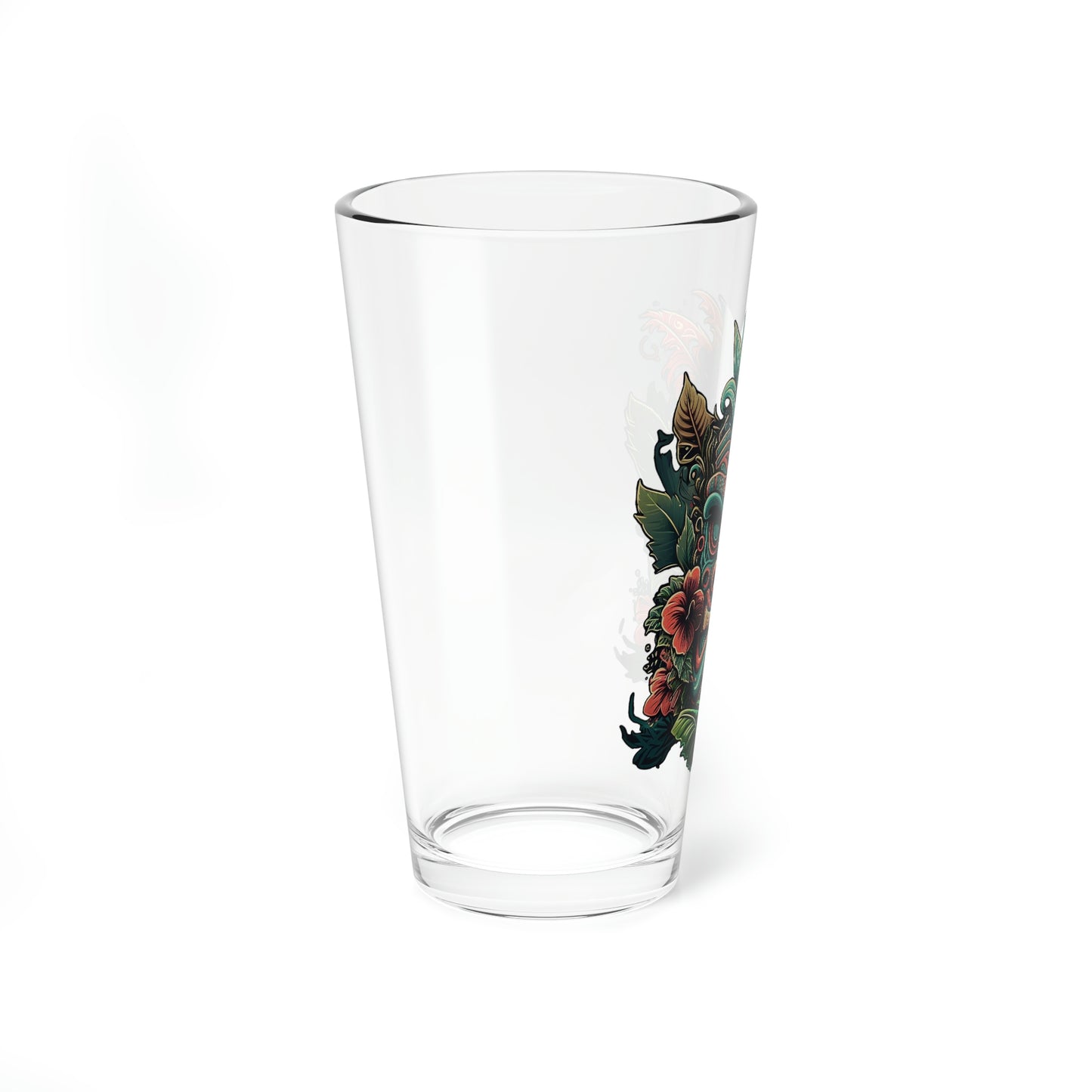 Green Tiki Mixing Glass, 16oz