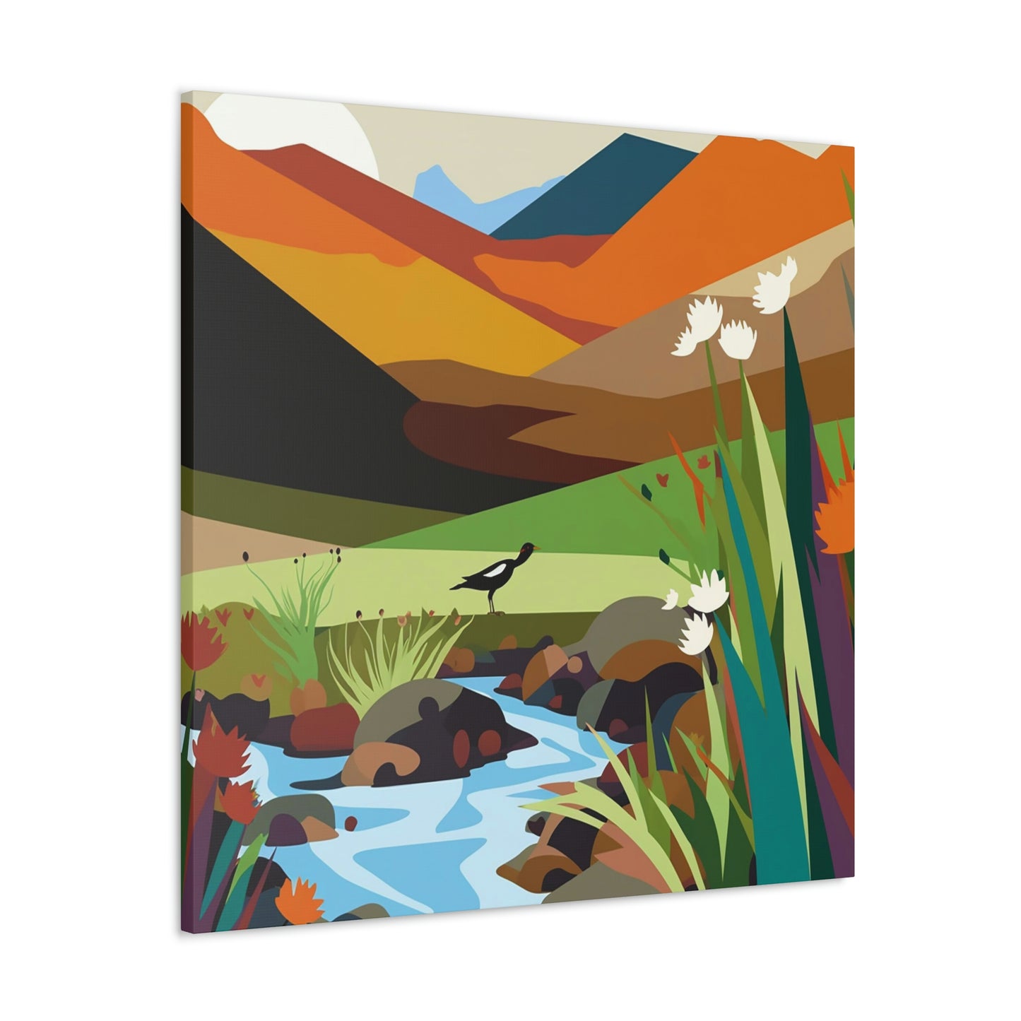 Mountain River Canvas Gallery Wraps