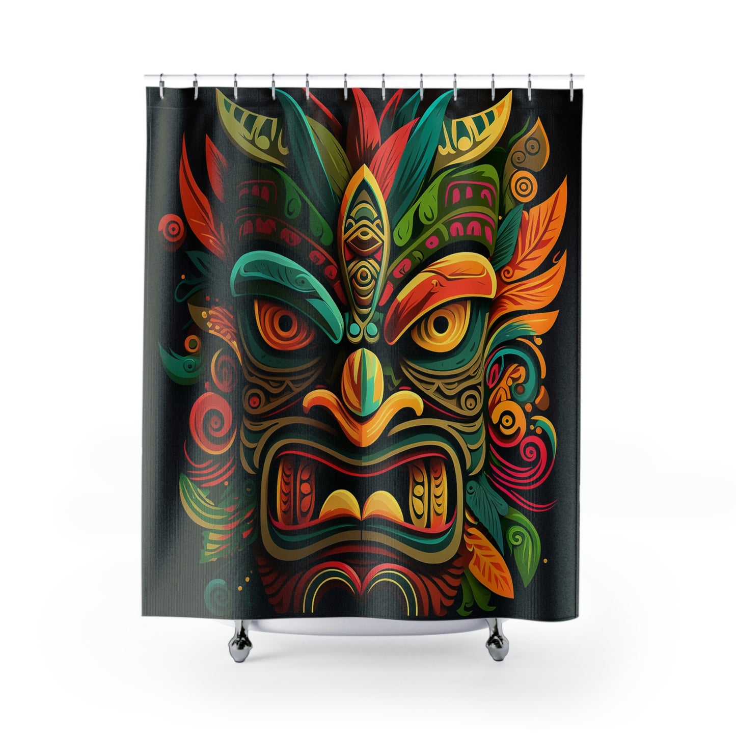 Horn Tiki Shower Curtains