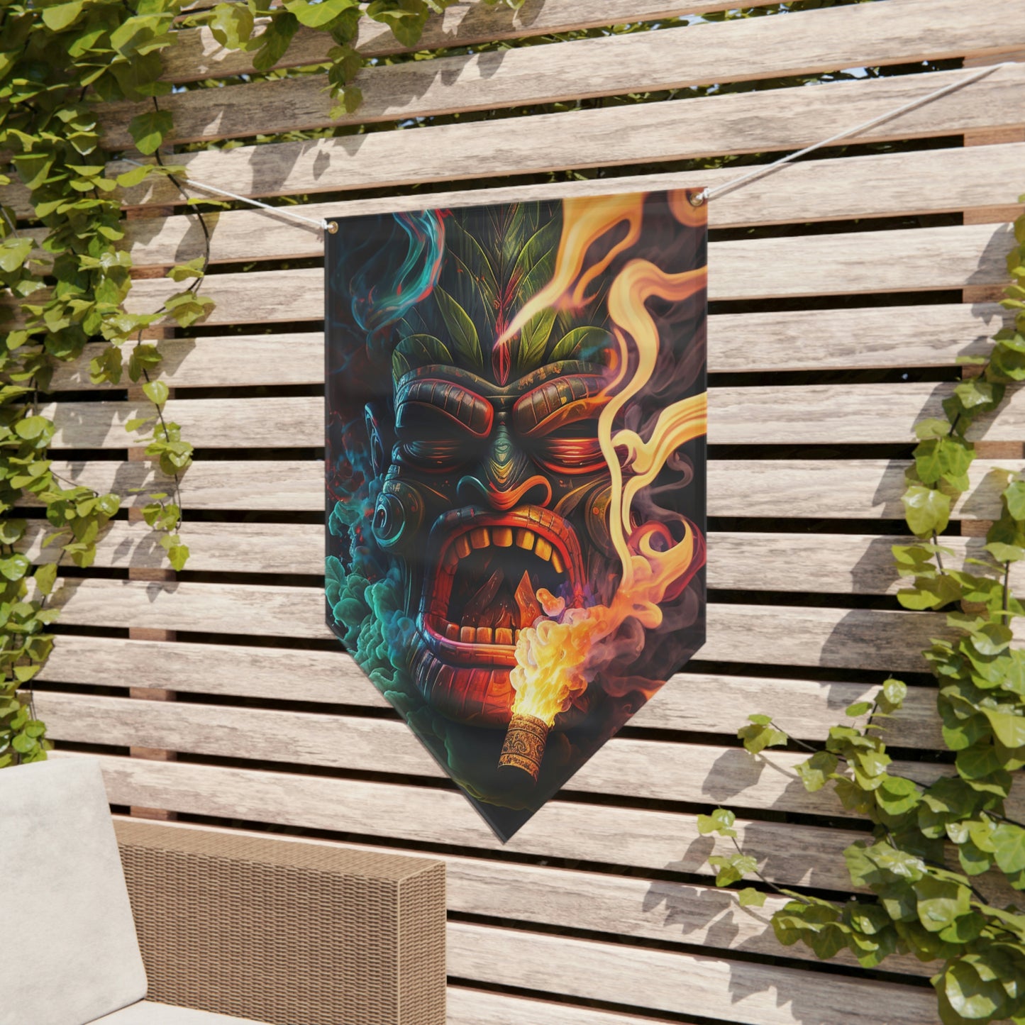 Possessed by Smoke Tiki Pennant Banner