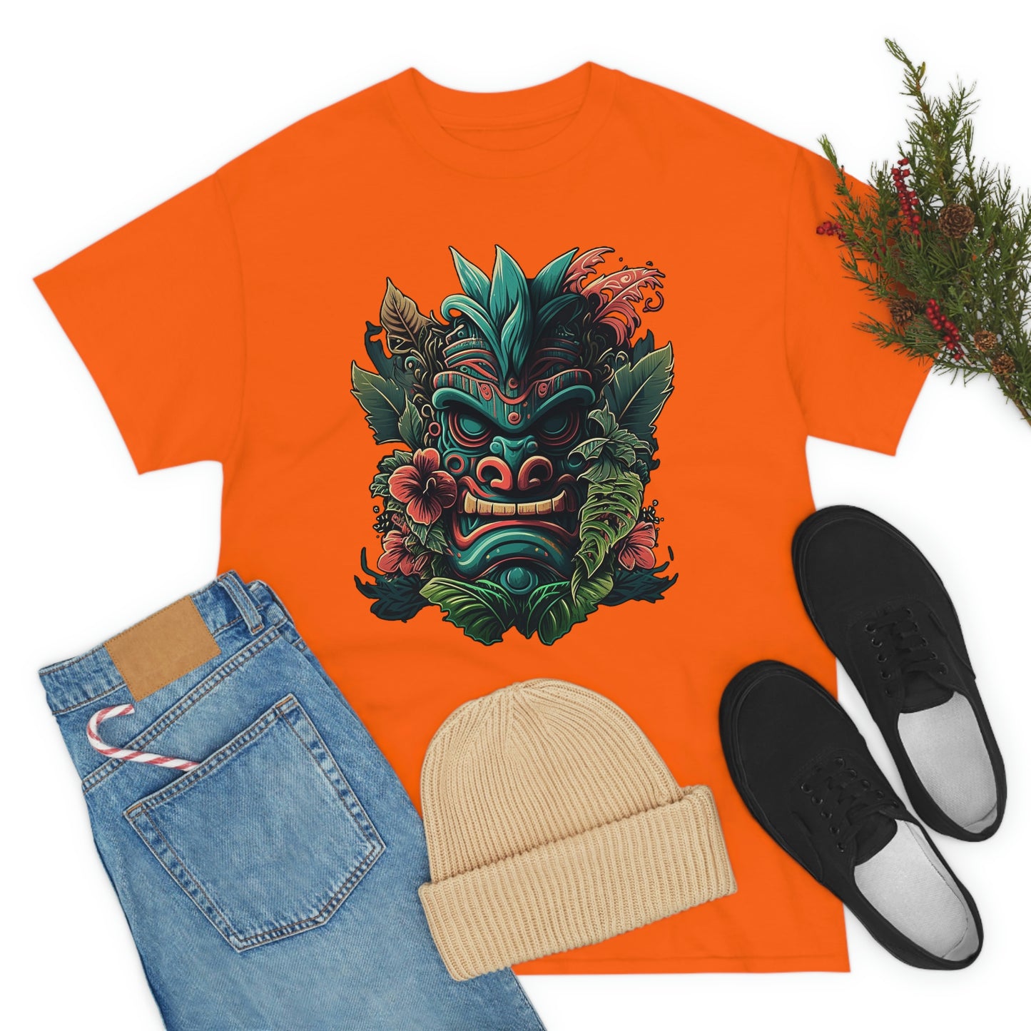 Green Tiki Unisex Heavy Cotton Tee