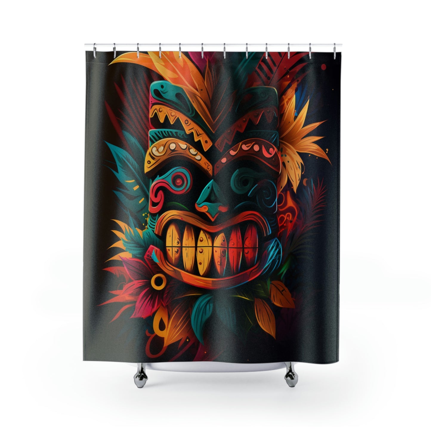 Feathered Tiki Shower Curtains
