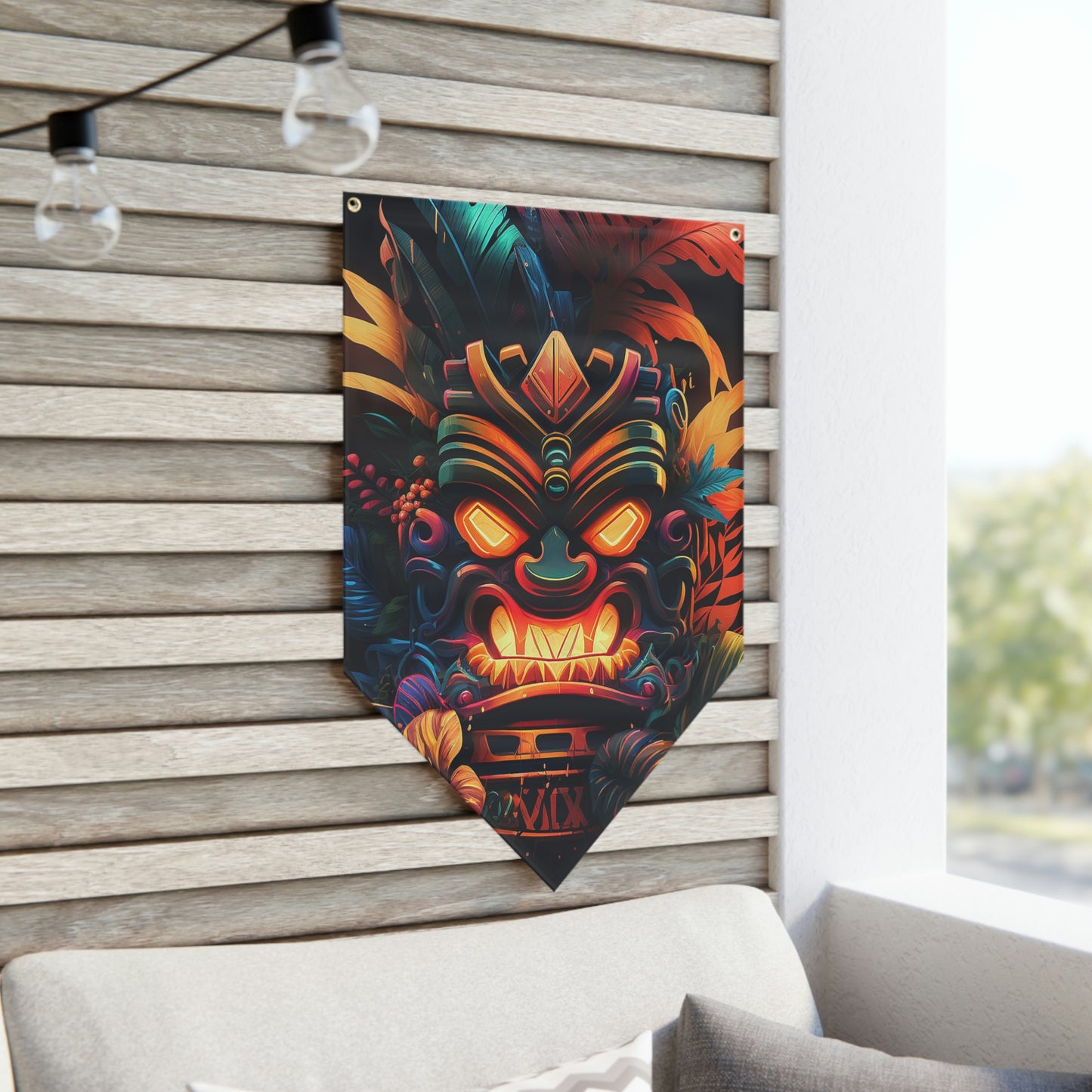 Fire Tiki Pennant Banner