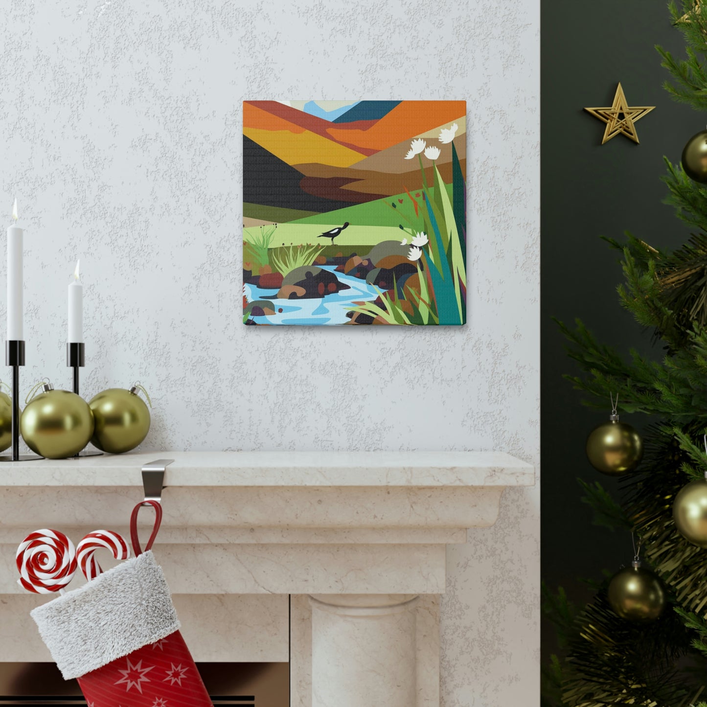 Mountain River Canvas Gallery Wraps