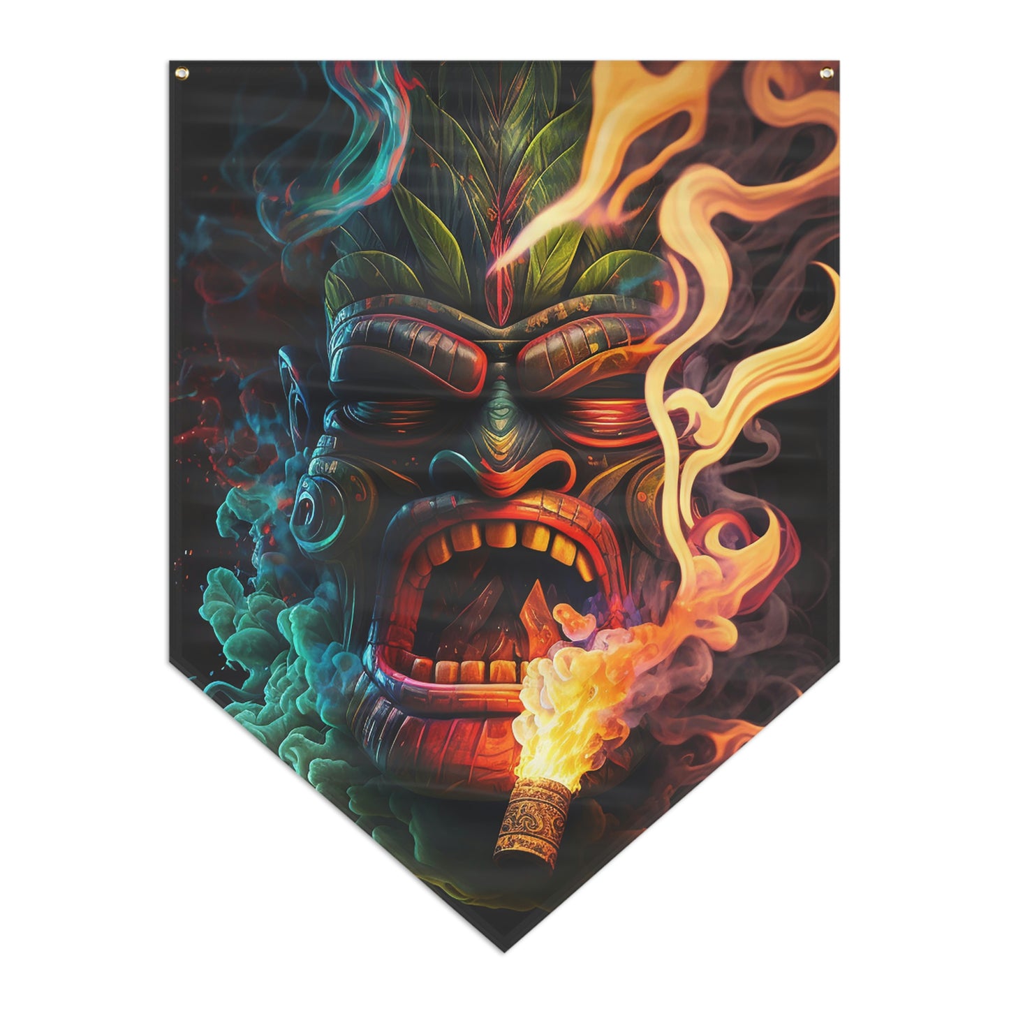Possessed by Smoke Tiki Pennant Banner