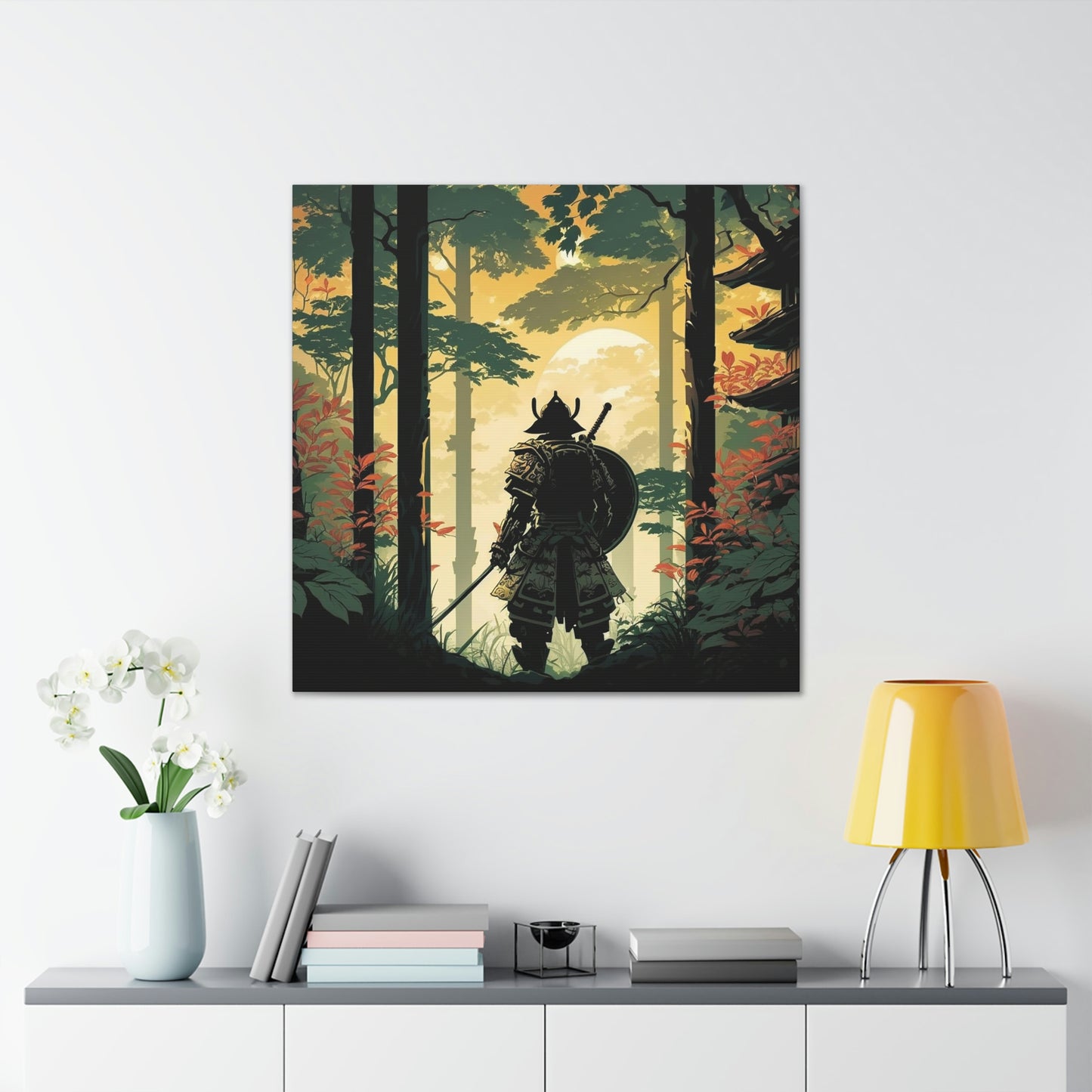 Temple Samurai Canvas Gallery Wraps