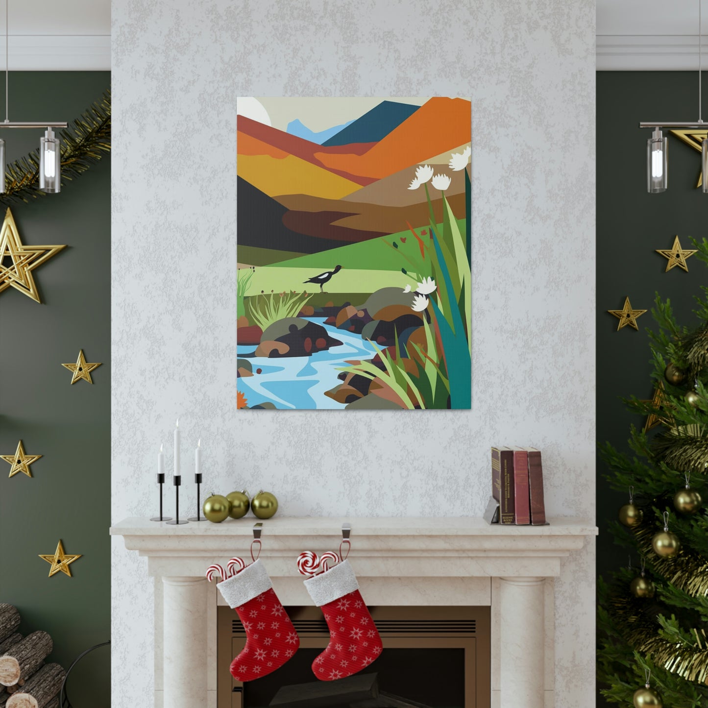 Mountain River Canvas Gallery Wraps
