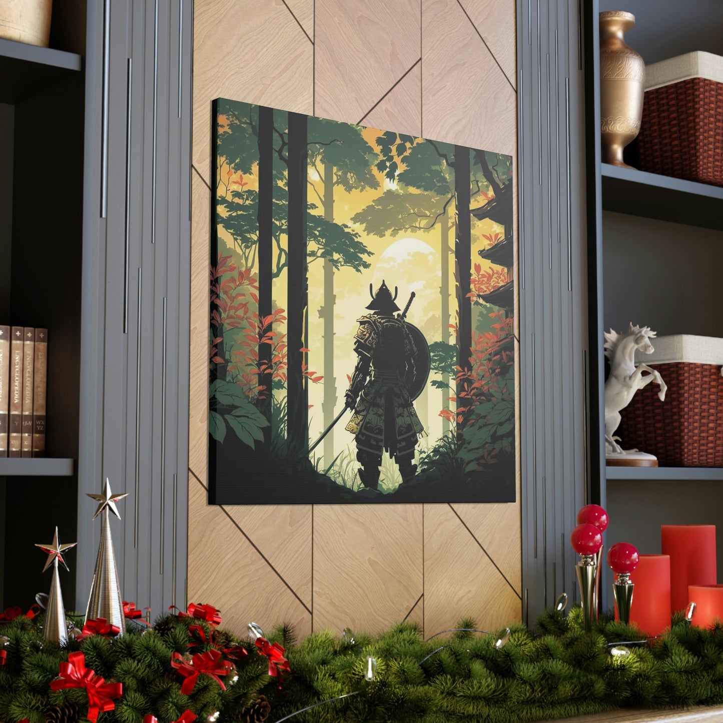 Temple Samurai Canvas Gallery Wraps