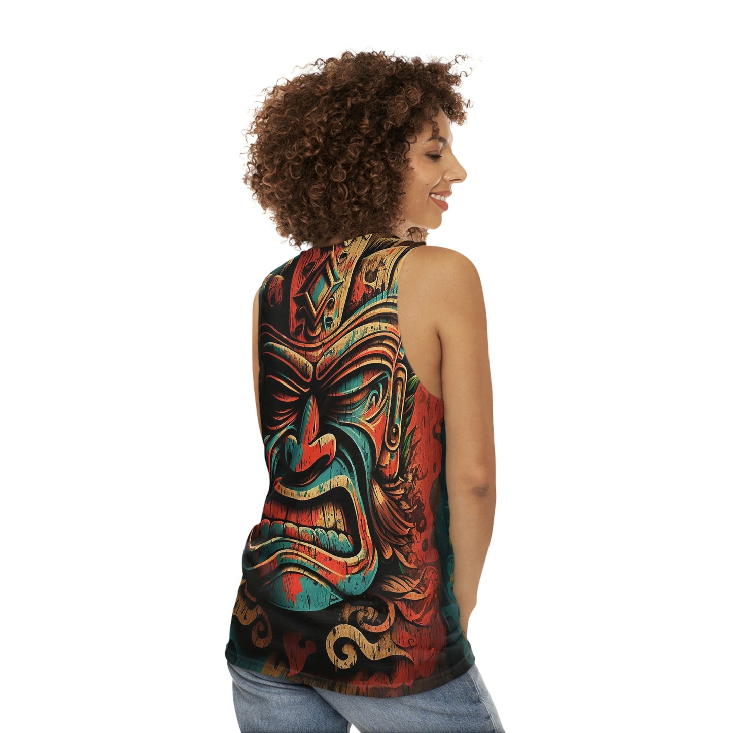 Angry Tiki Unisex Tank Top