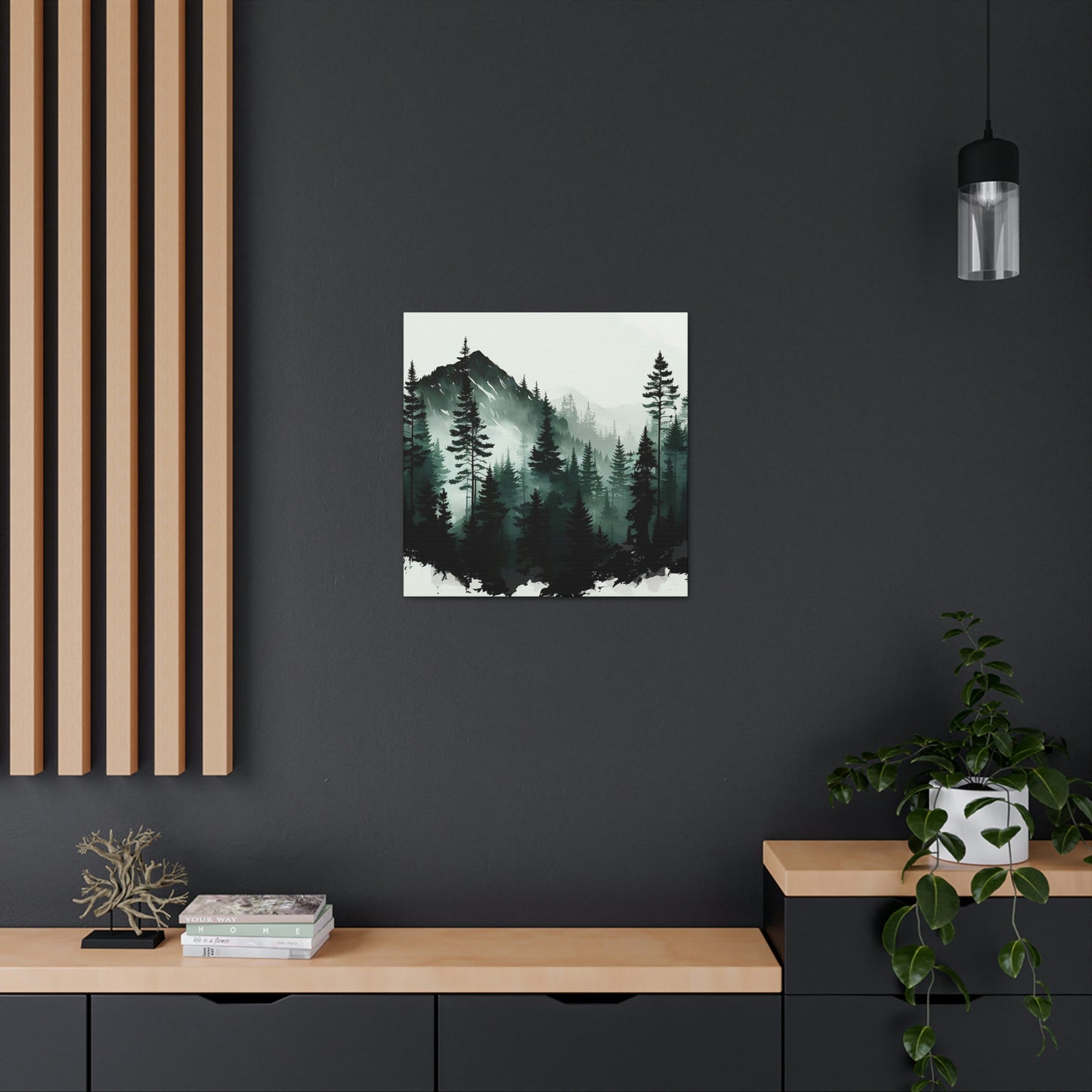 Misty Mountain Watercolor