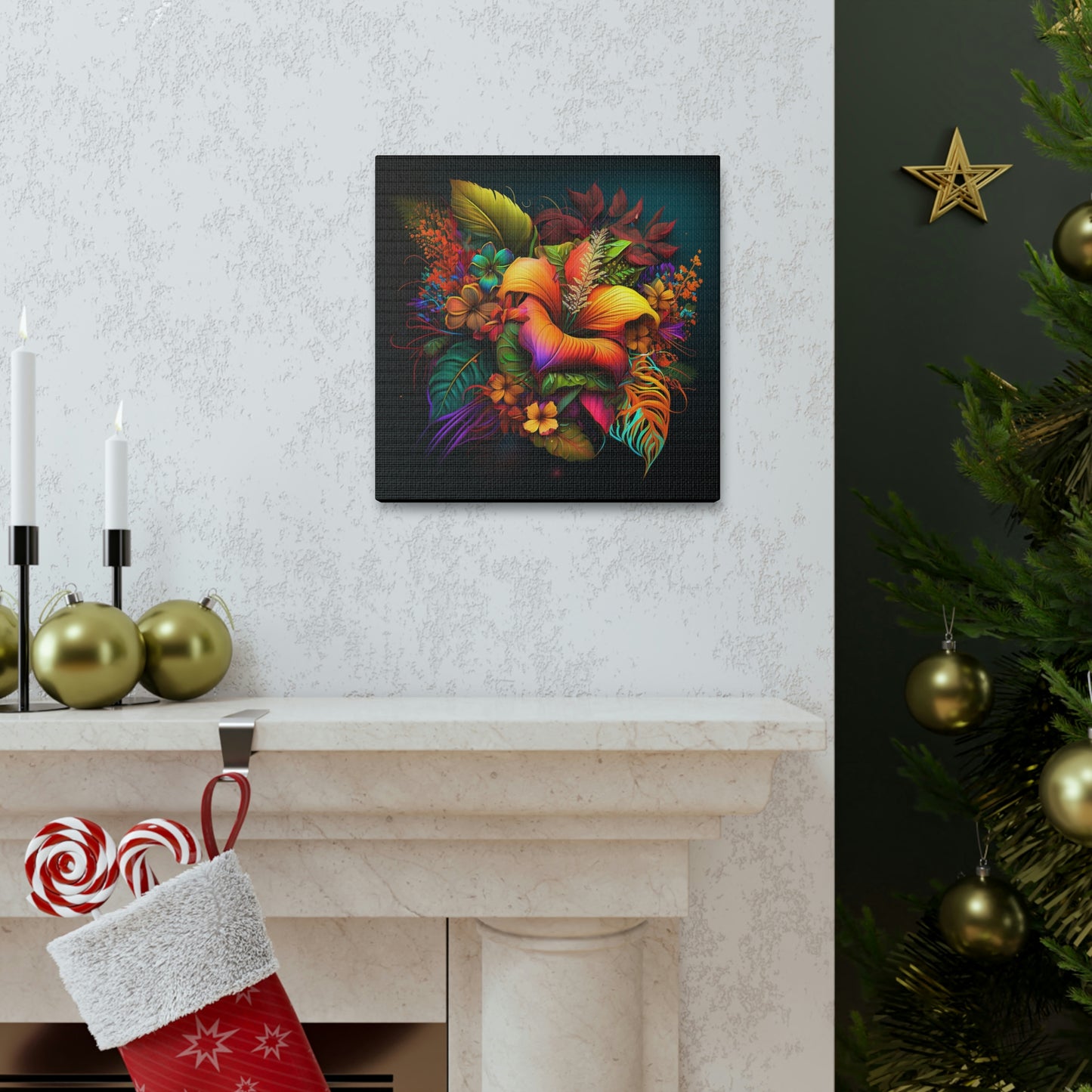 Polynesian Flowers Canvas Gallery Wraps