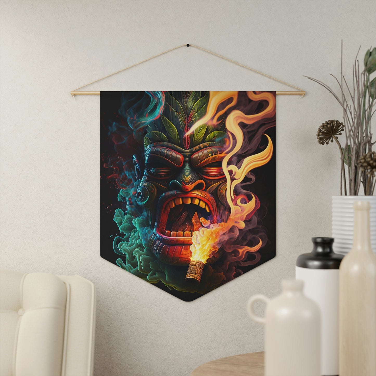 Possessed by Smoke Tiki Pennant