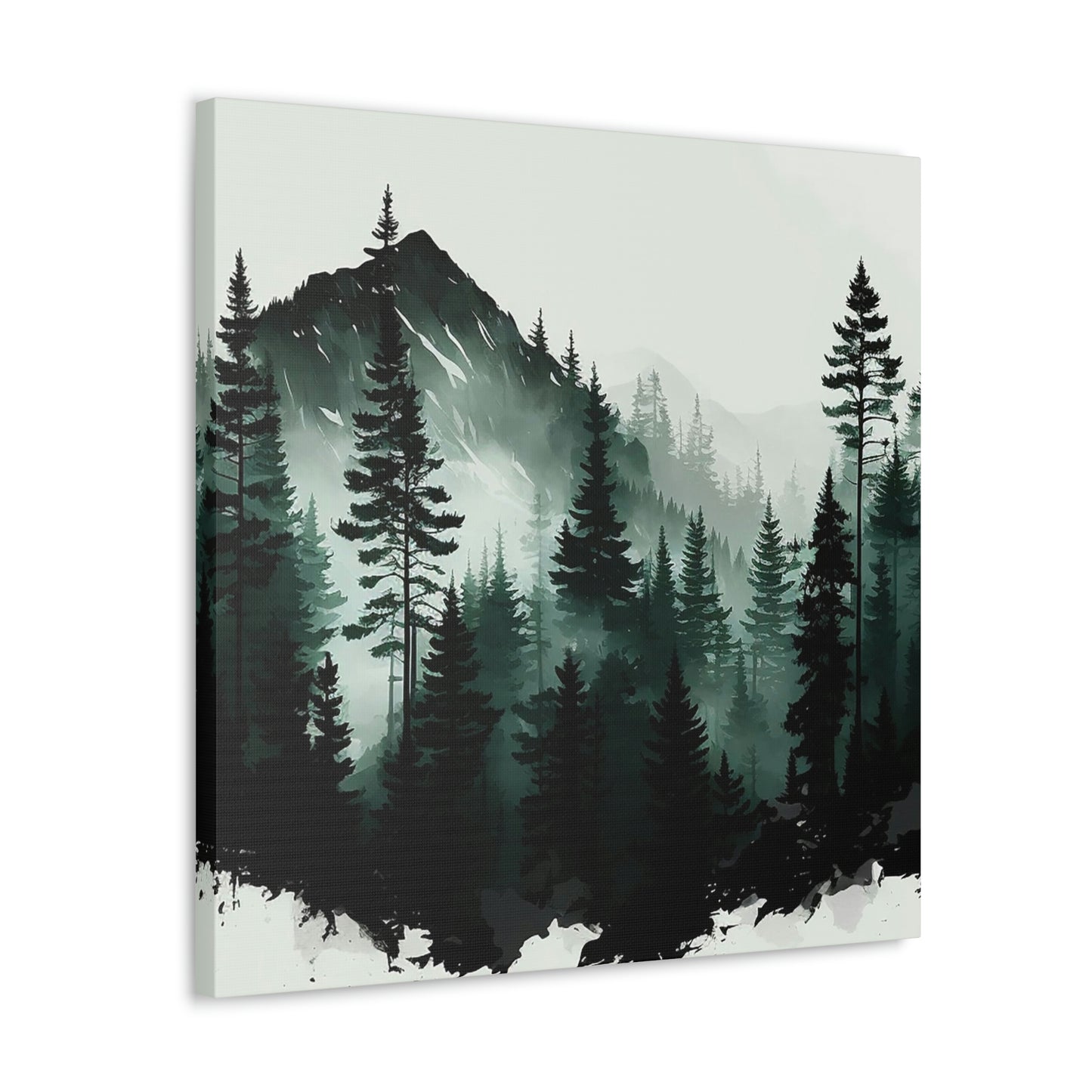 Misty Mountain Watercolor