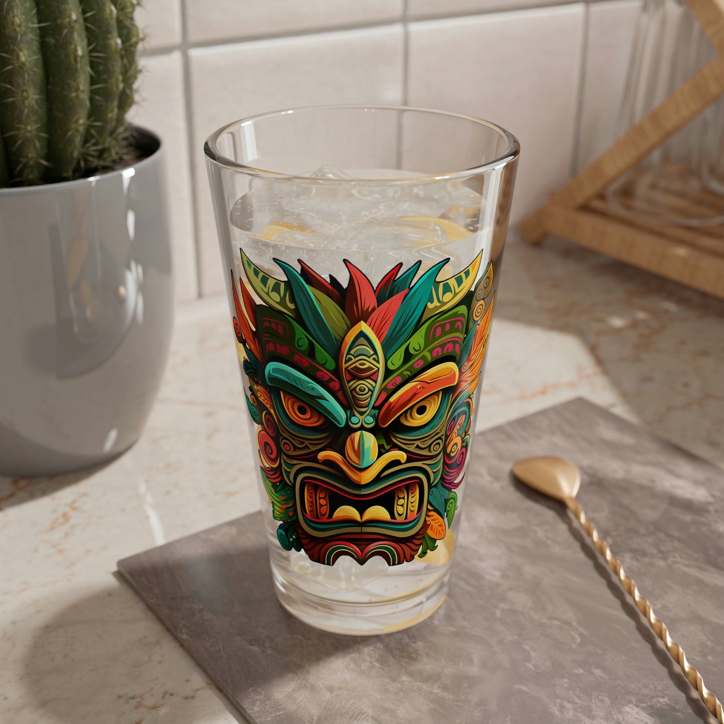 Horn Tiki Mixing Glass, 16oz
