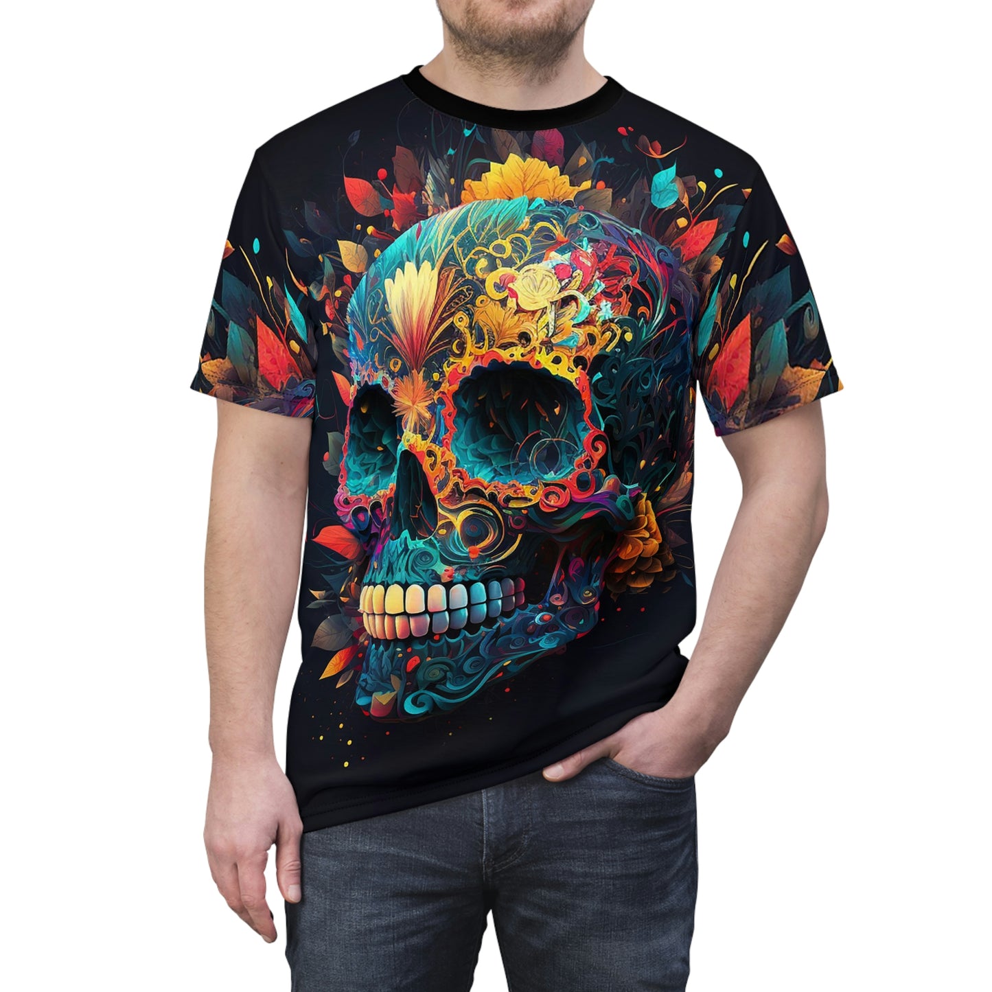 Blue Sugar Skull Unisex Tee