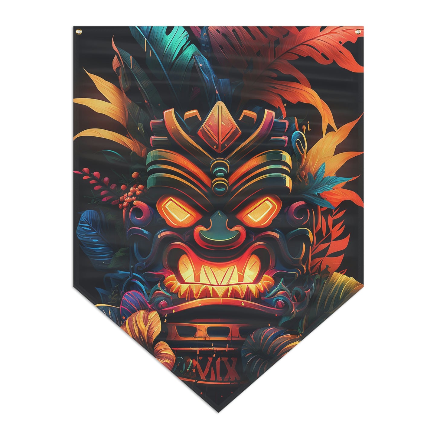 Fire Tiki Pennant Banner