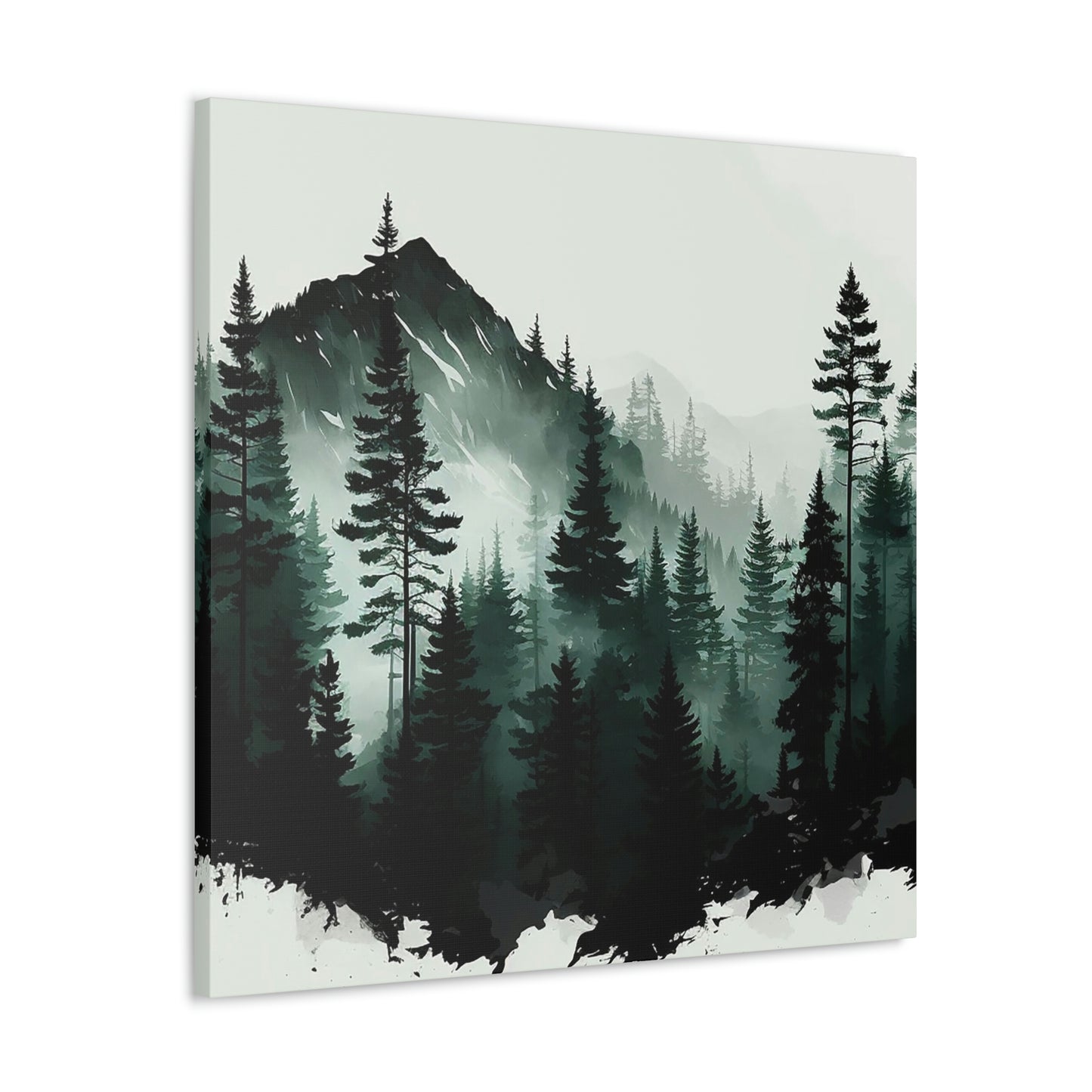 Misty Mountain Watercolor