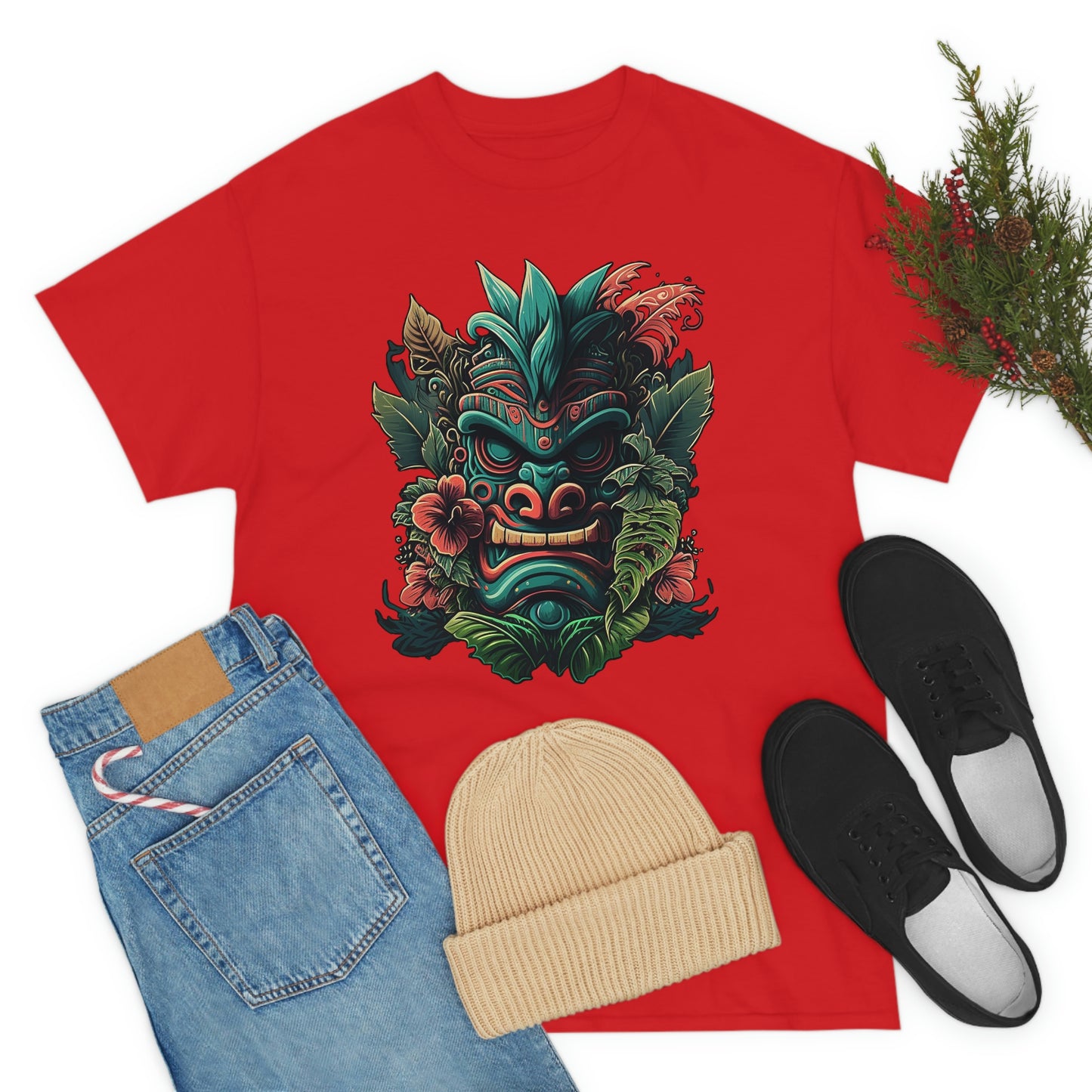 Green Tiki Unisex Heavy Cotton Tee