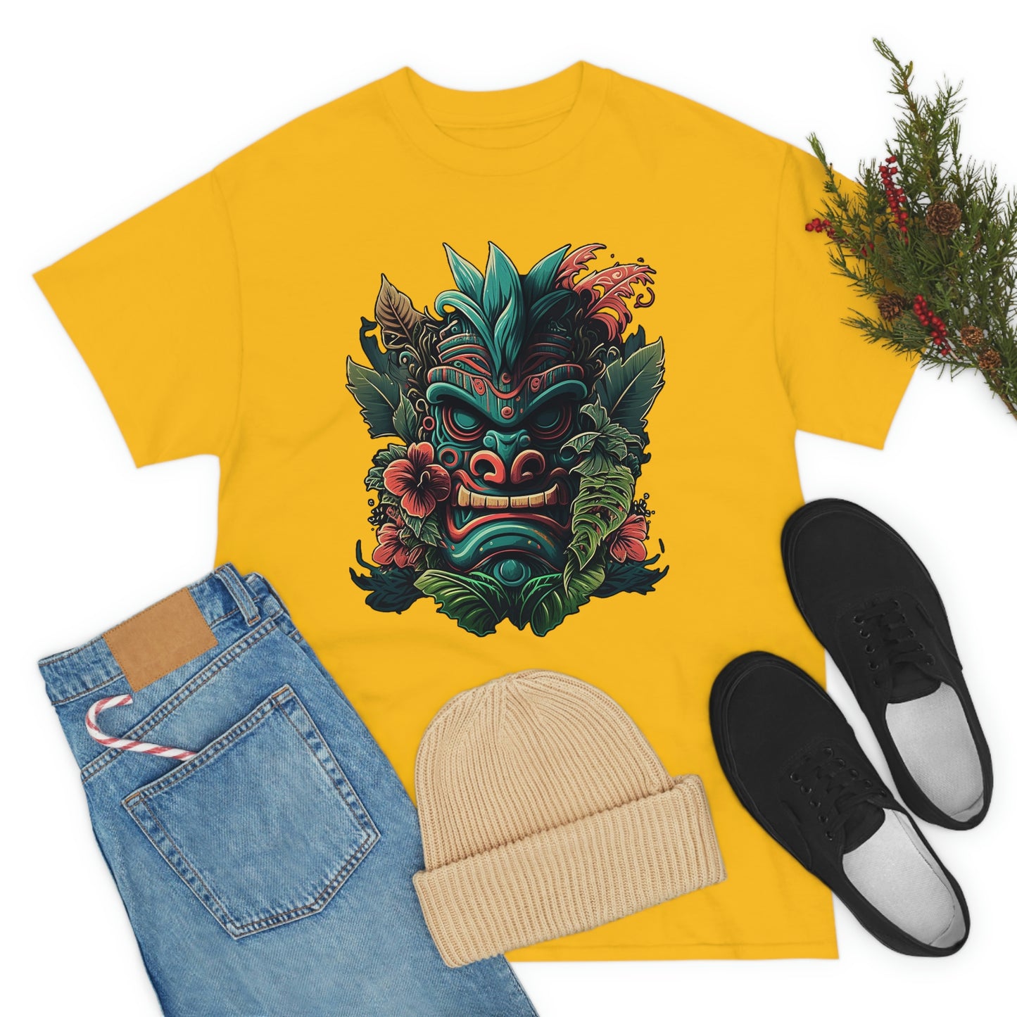 Green Tiki Unisex Heavy Cotton Tee
