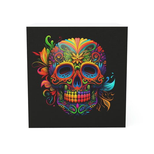 Neon Sugar Skull Note Cube