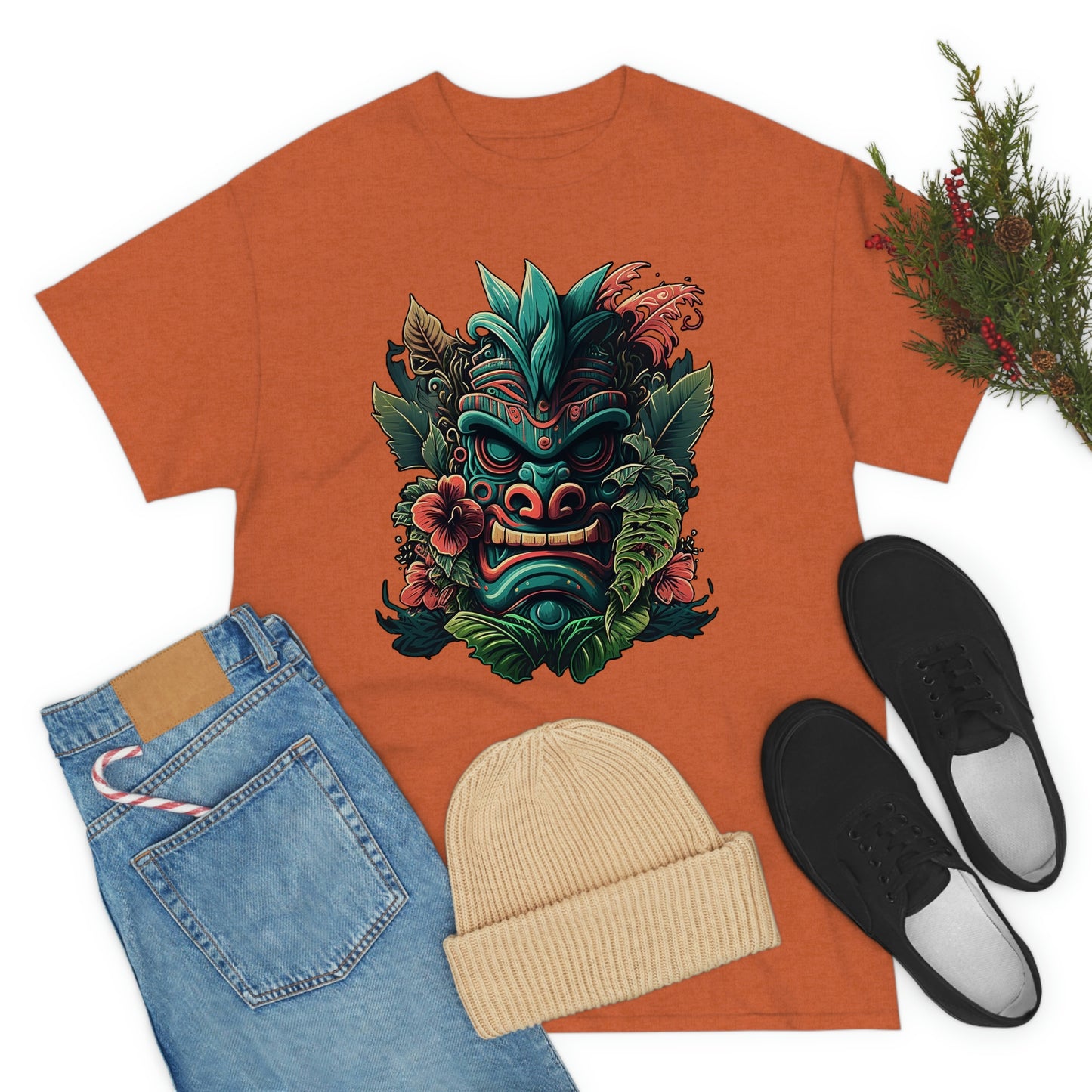 Green Tiki Unisex Heavy Cotton Tee