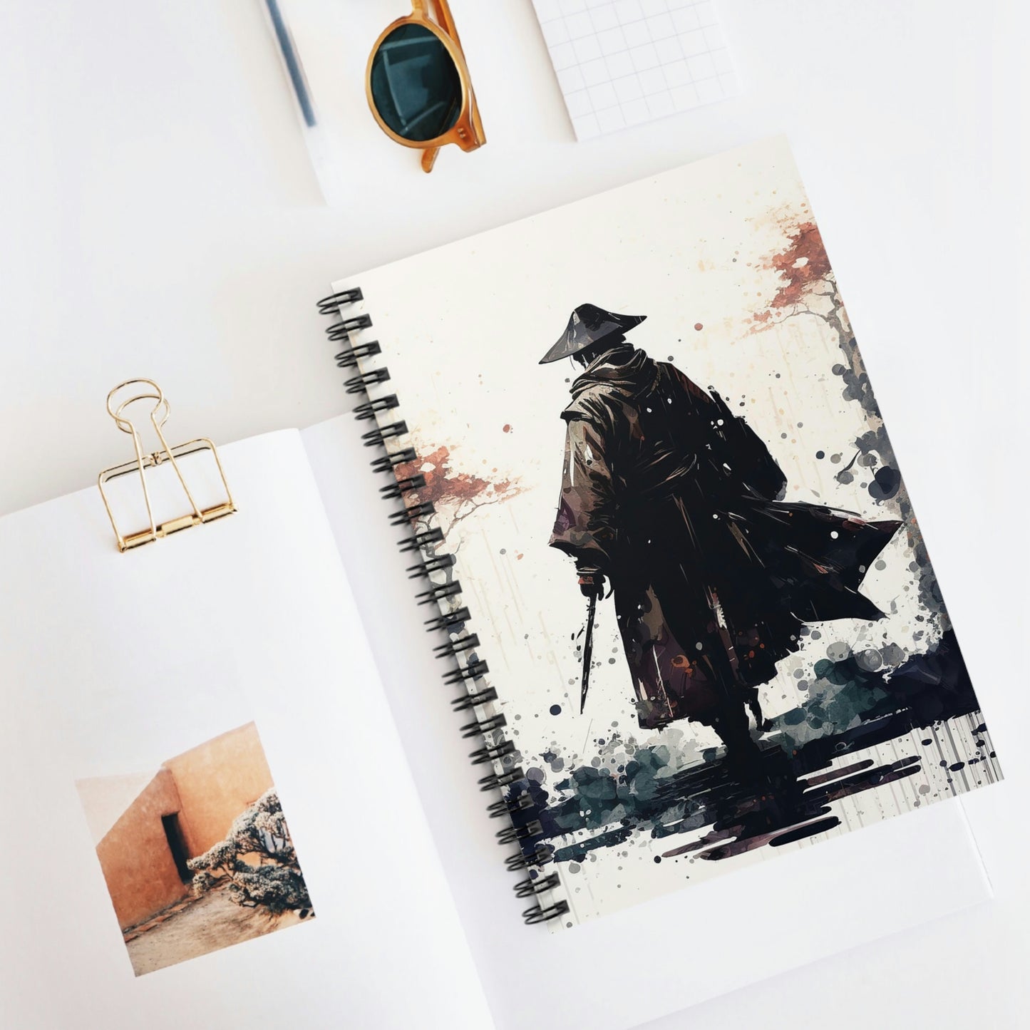 Forest Rain Watercolor Spiral Notebook - Ruled Line