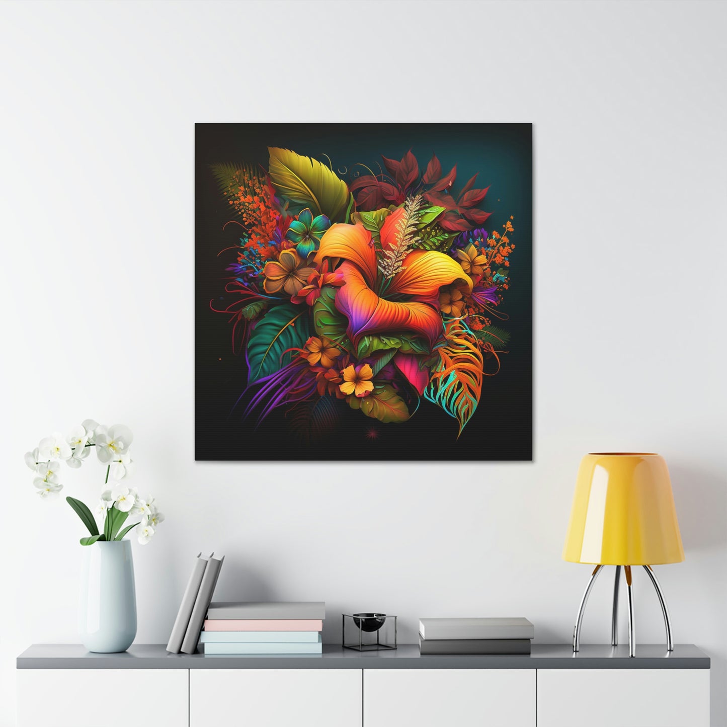 Polynesian Flowers Canvas Gallery Wraps