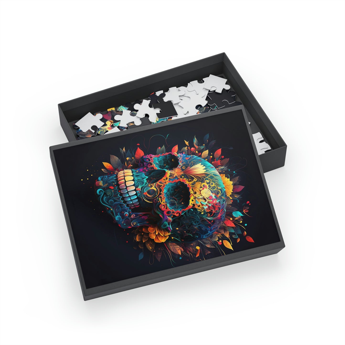 Blue Sugar Skull Puzzle (96, 252, 500, 1000-Piece)