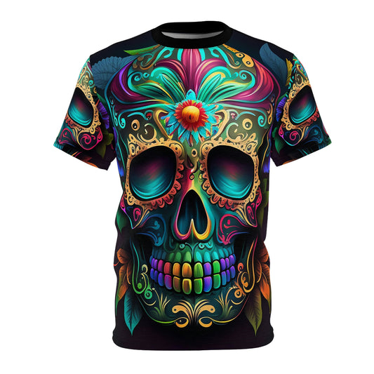 Flowered Sugar Skull Unisex Tee