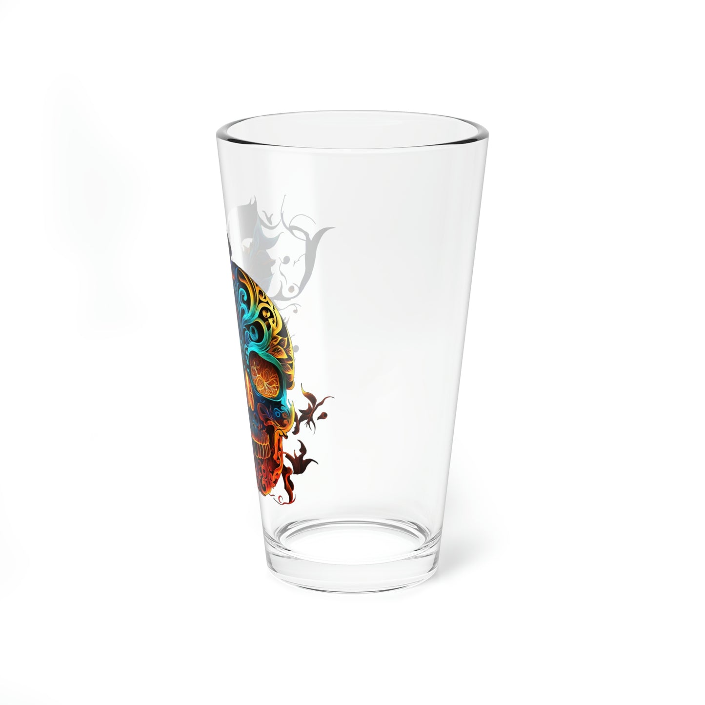 Elemental Flame Sugar Skull Mixing Glass, 16oz