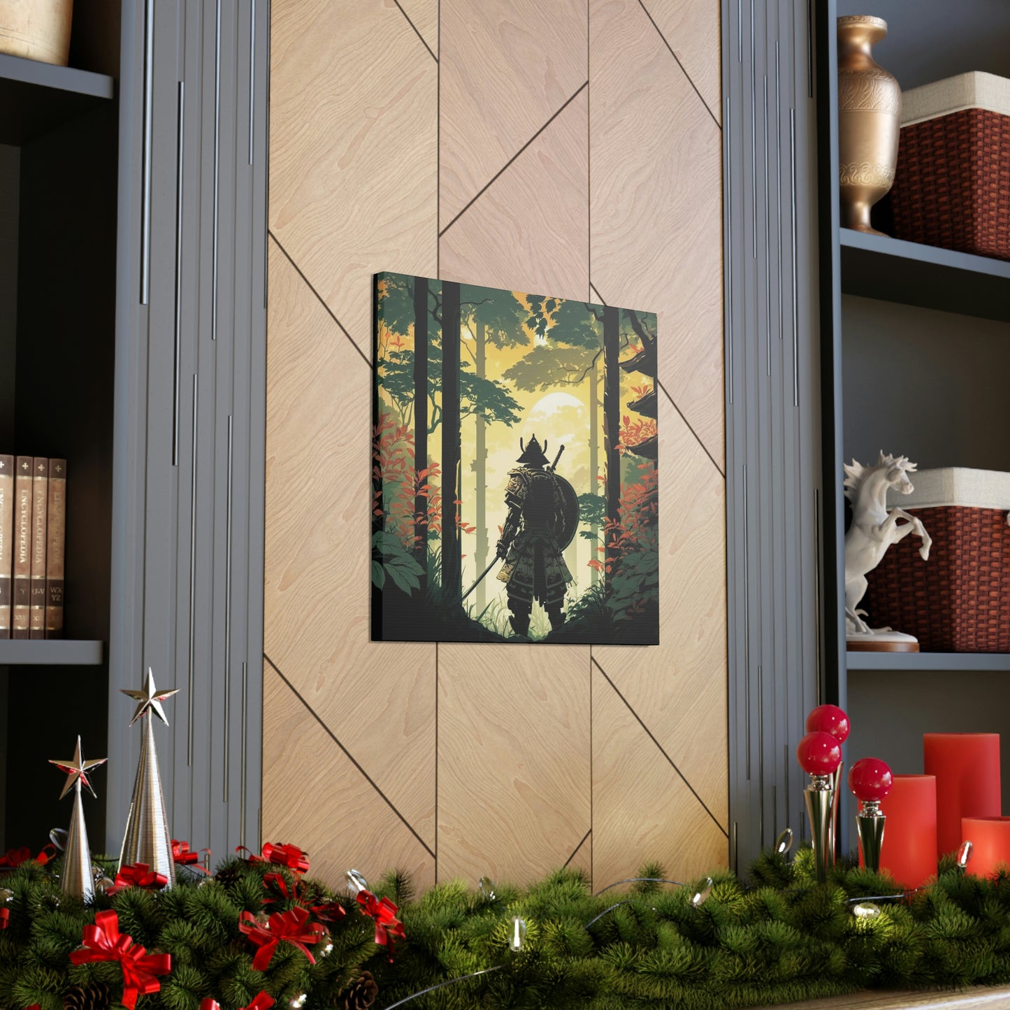Temple Samurai Canvas Gallery Wraps