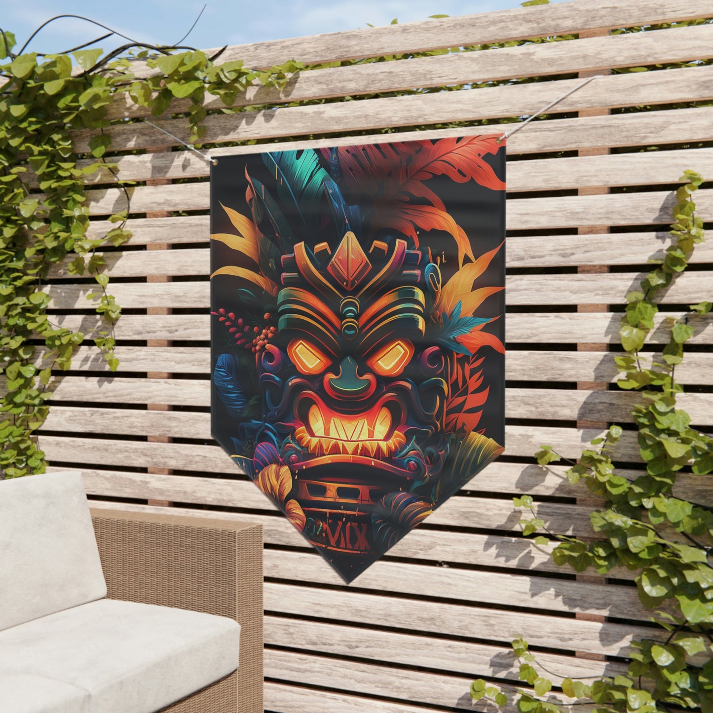 Fire Tiki Pennant Banner
