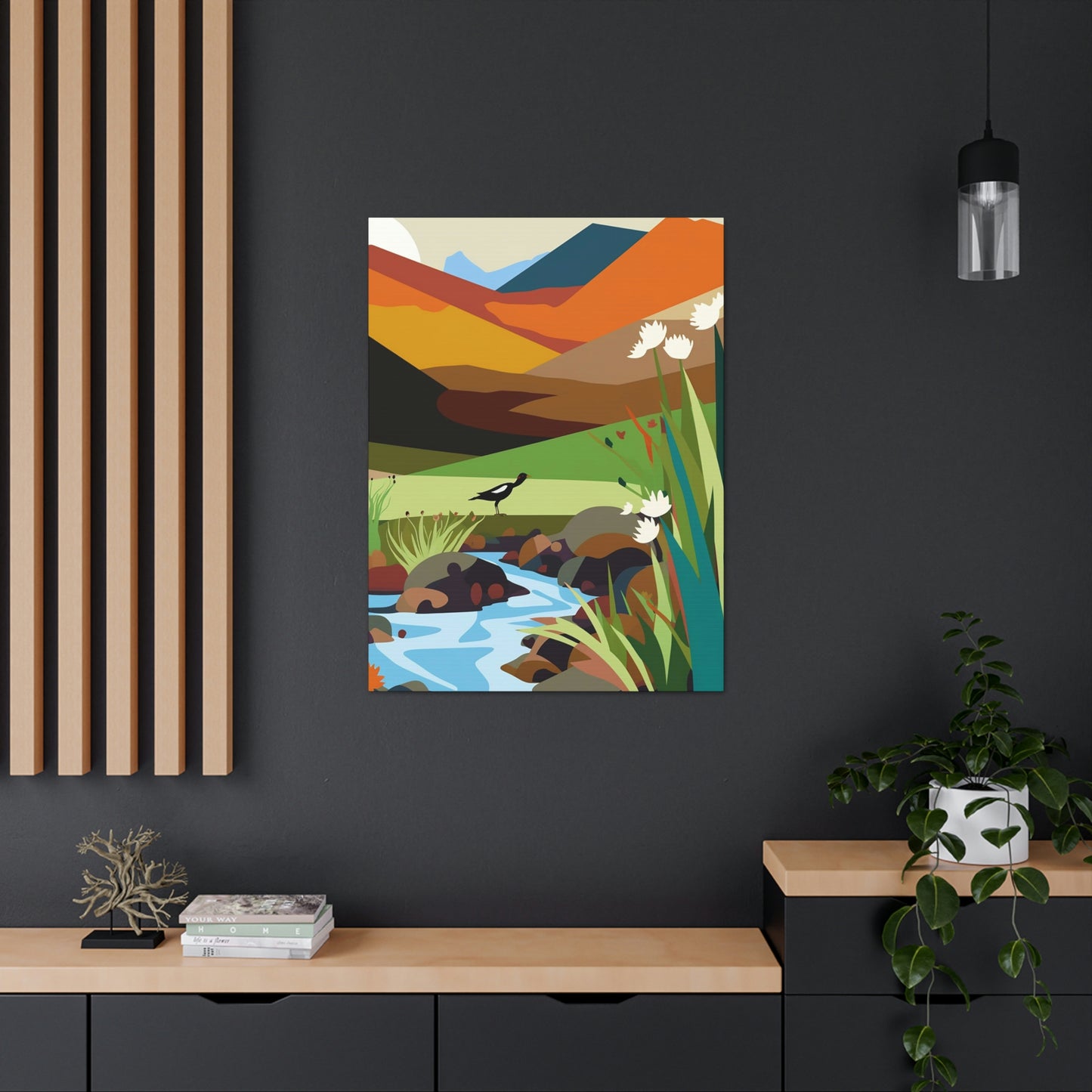 Mountain River Canvas Gallery Wraps