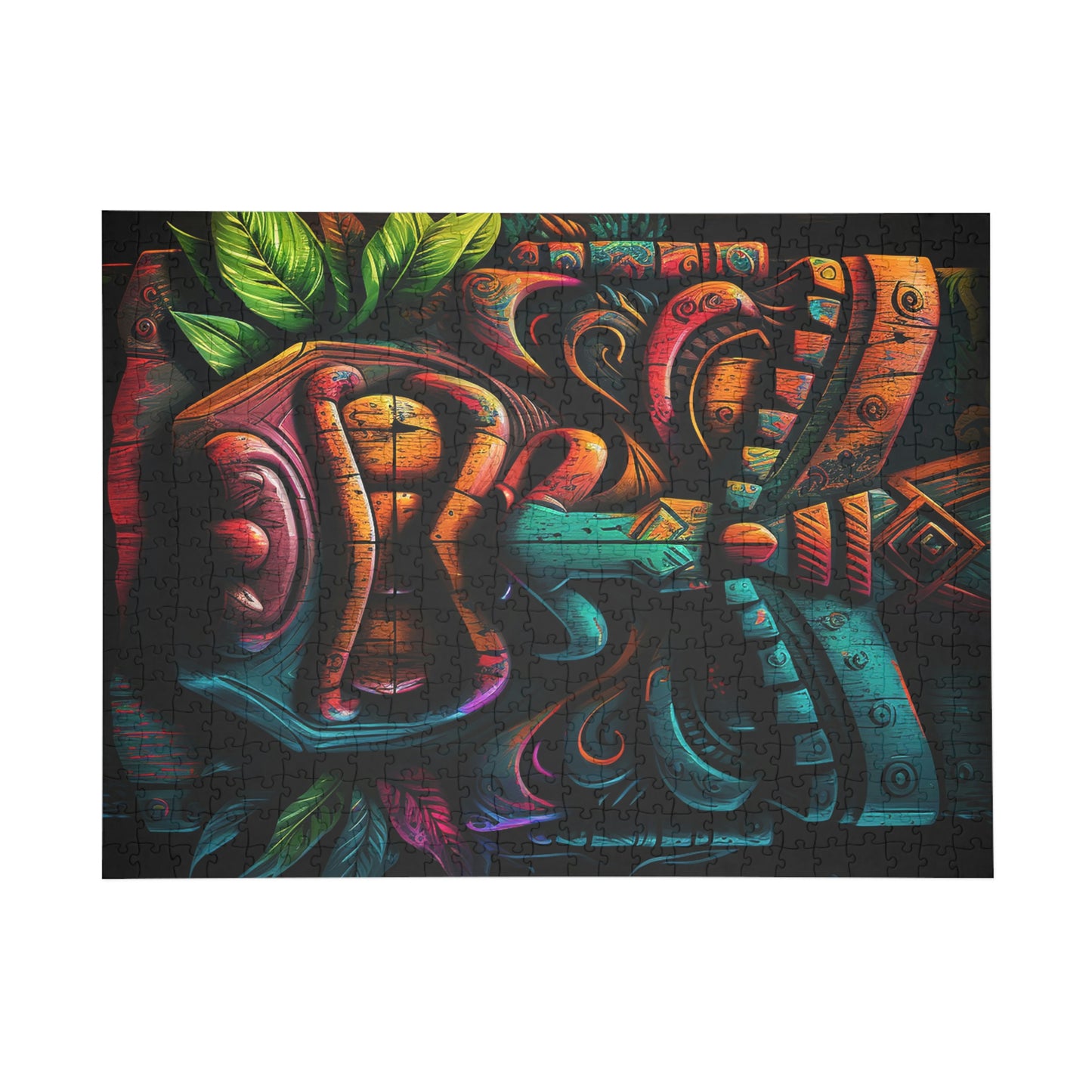 Two Face Tiki Puzzle (96, 252, 500, 1000-Piece)