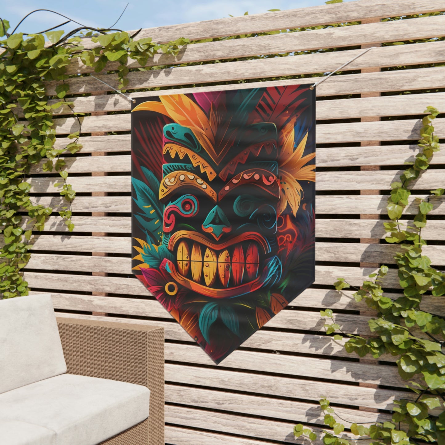 Feathered Tiki Pennant Banner