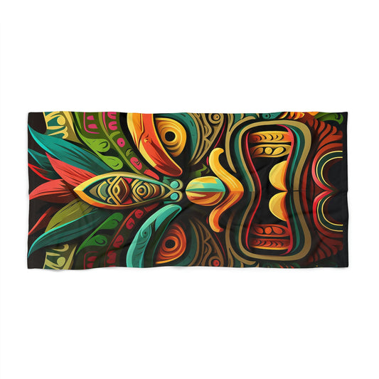 Horn Tiki Beach Towel