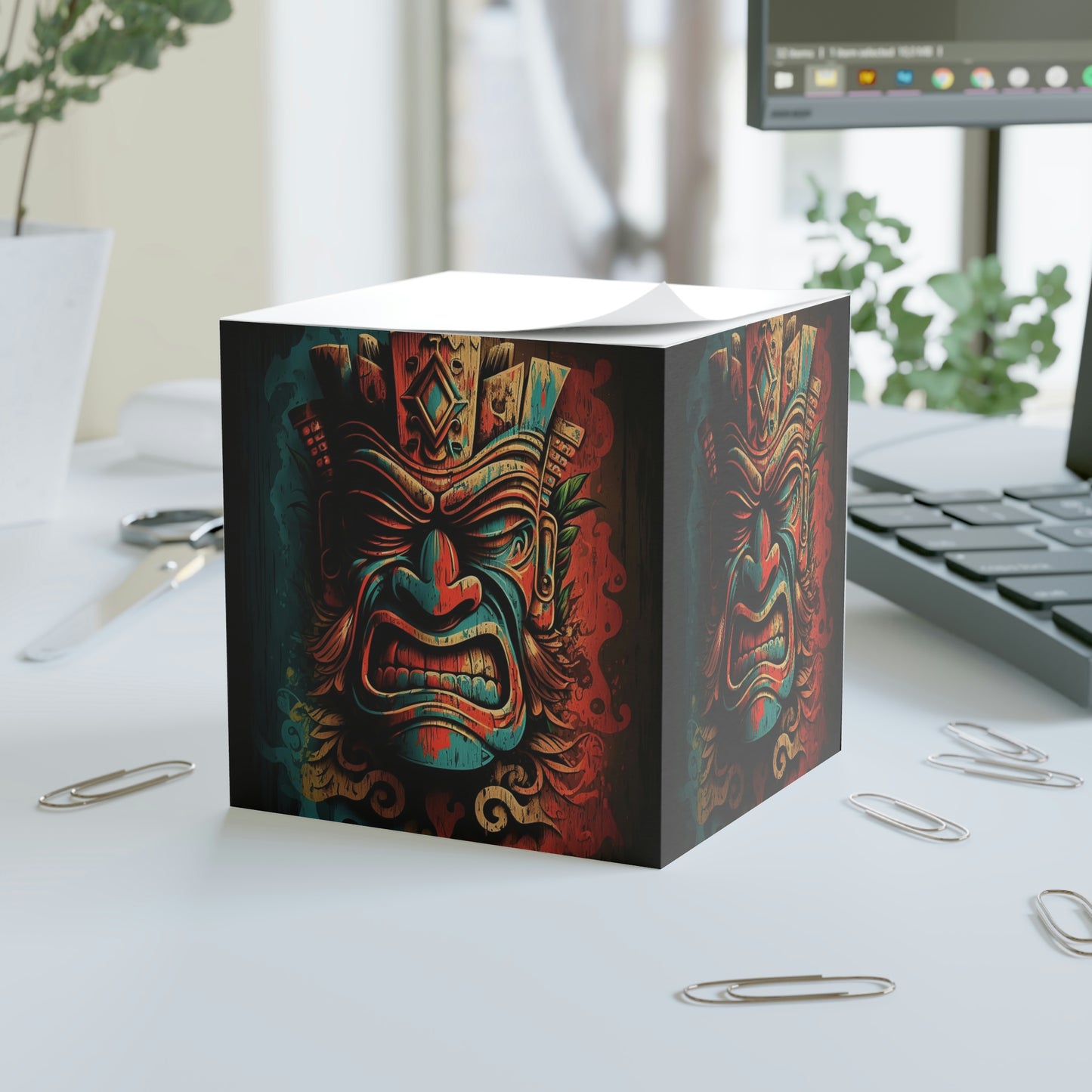 Angry Tiki Note Cube