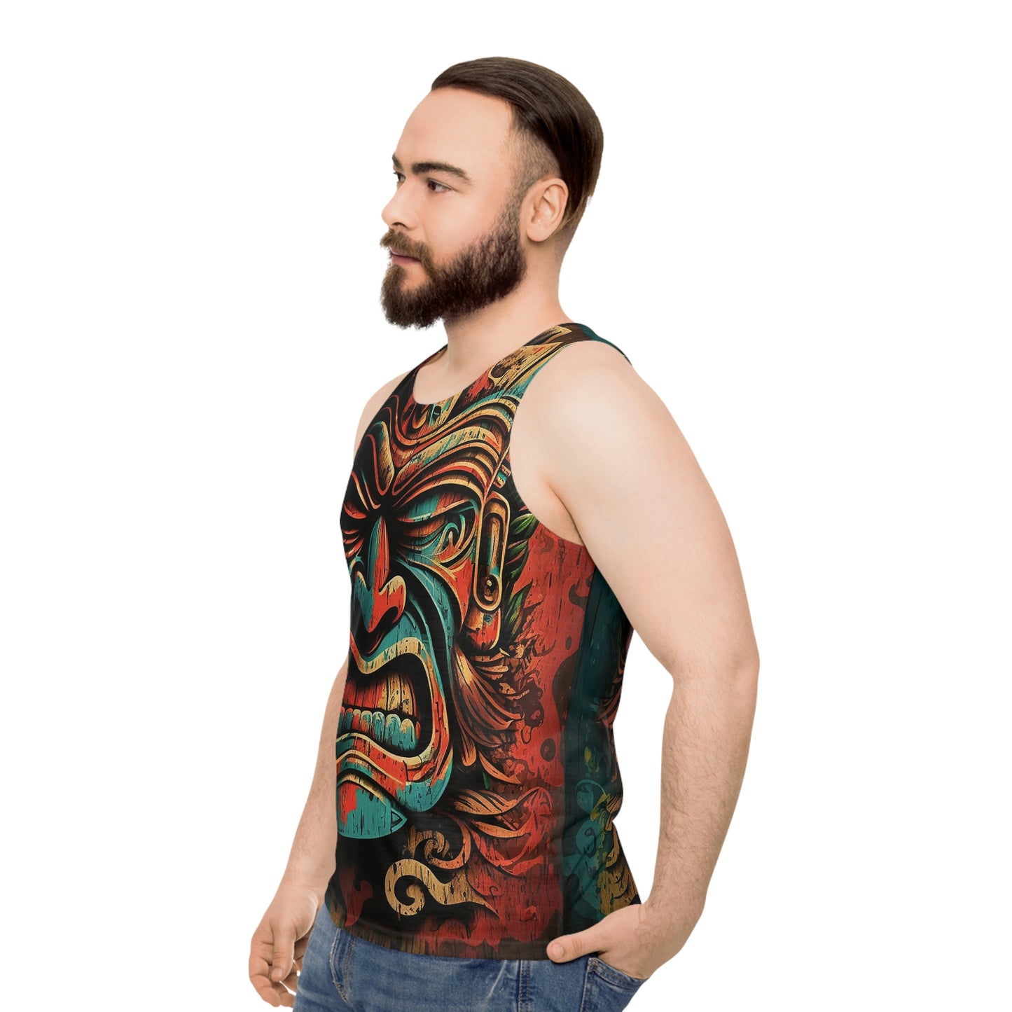 Angry Tiki Unisex Tank Top