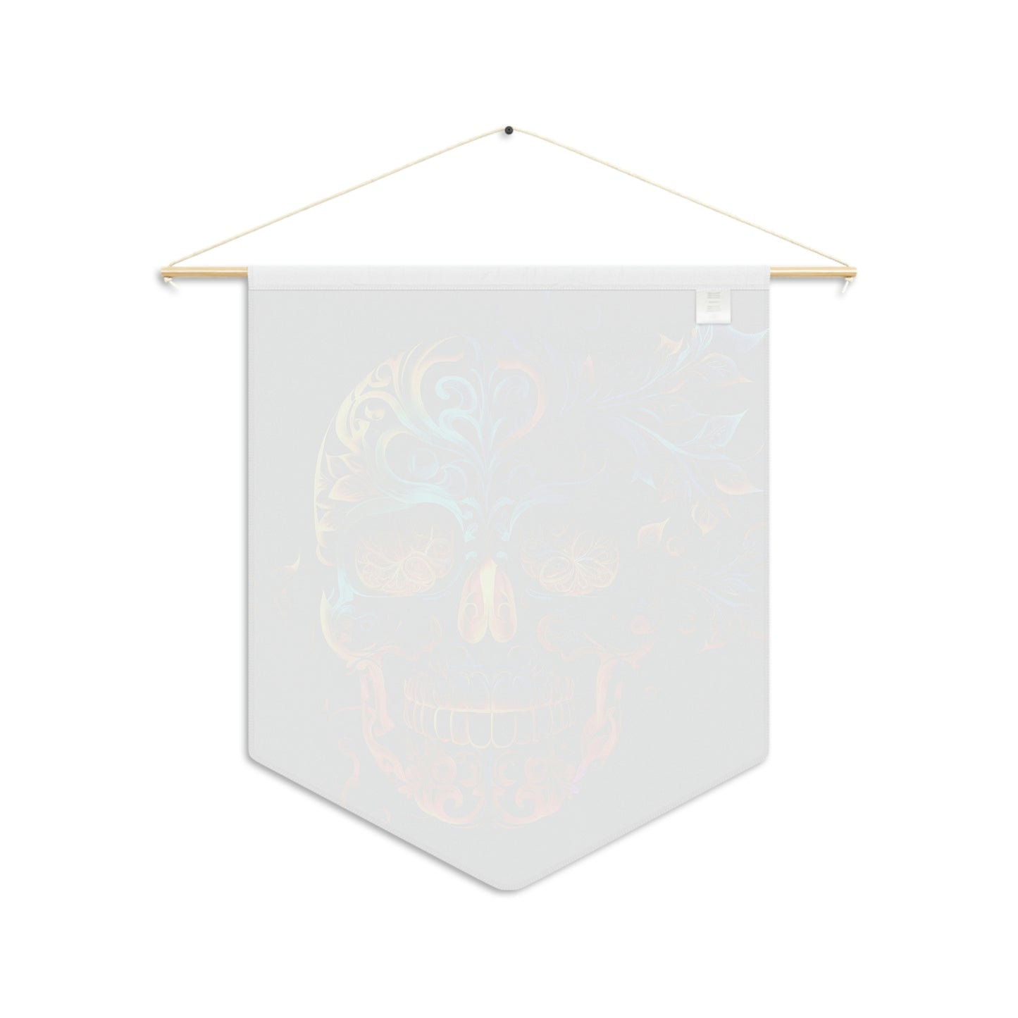 Elemental Flame Sugar Skull Pennant