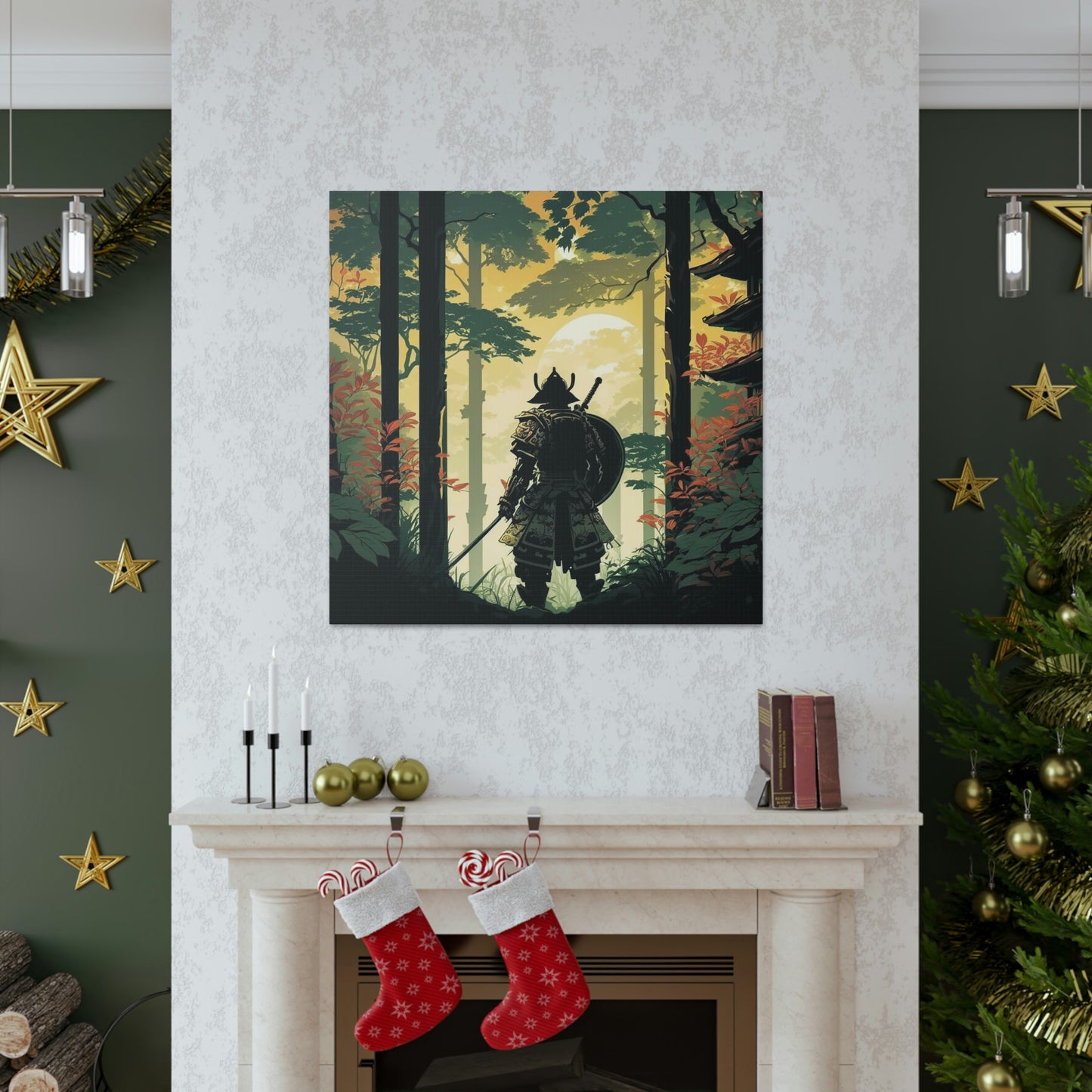 Temple Samurai Canvas Gallery Wraps