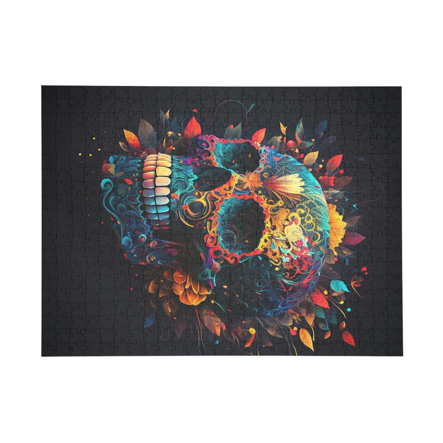 Blue Sugar Skull Puzzle (96, 252, 500, 1000-Piece)