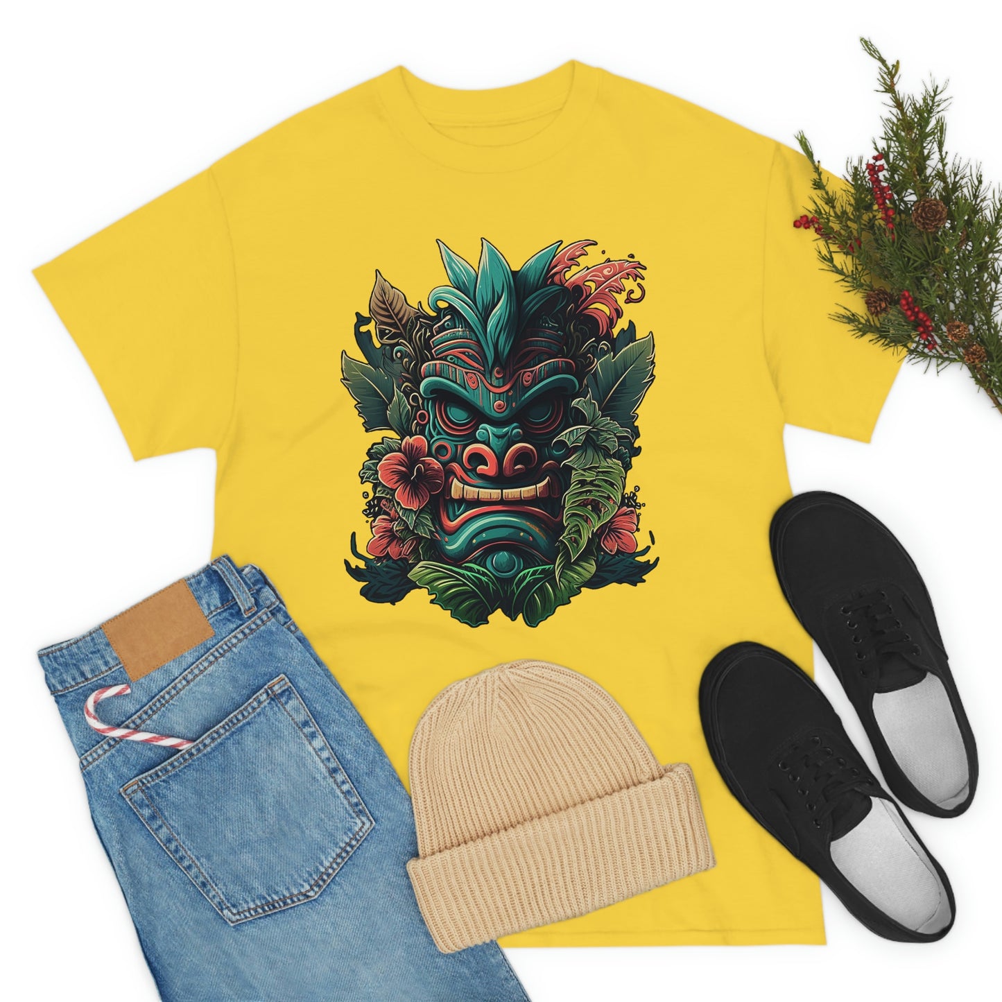 Green Tiki Unisex Heavy Cotton Tee