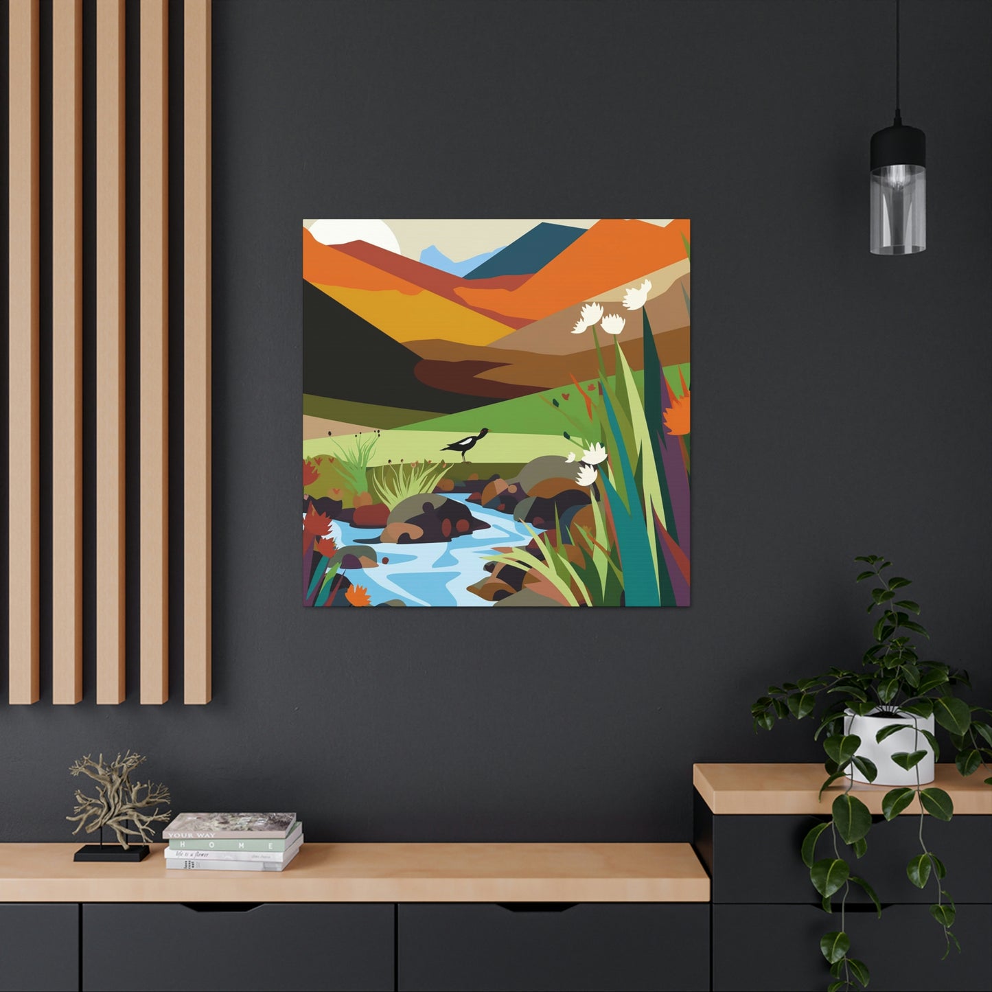 Mountain River Canvas Gallery Wraps